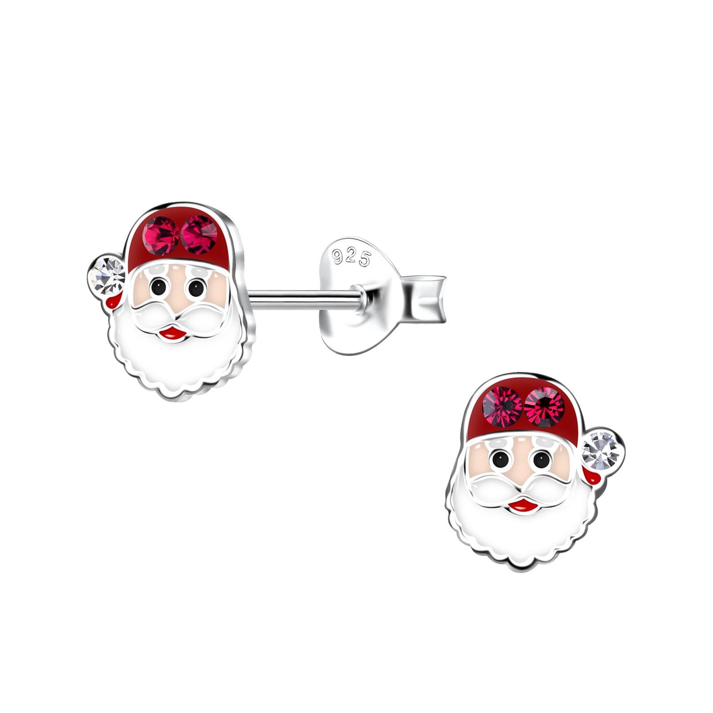 Kinder Ohrringe Weihnachtsmann aus 925 Silber