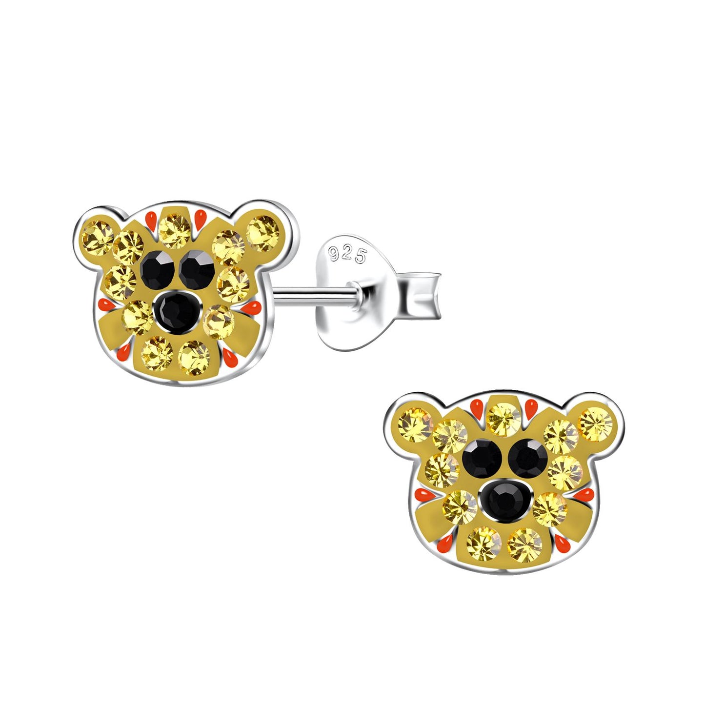 Kinder Ohrringe Tiger aus 925 Silber