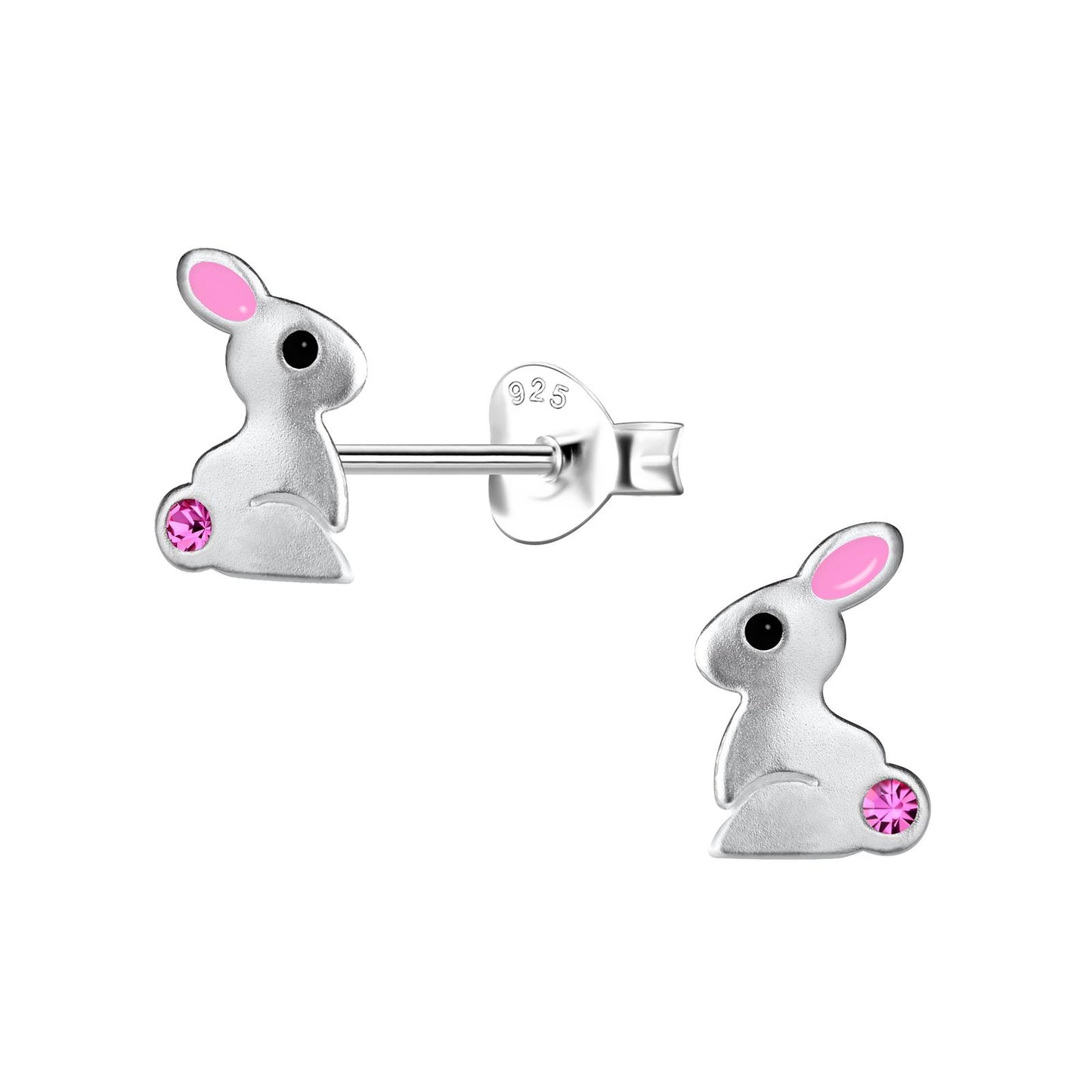 Children's rabbit earrings made of 925 silver