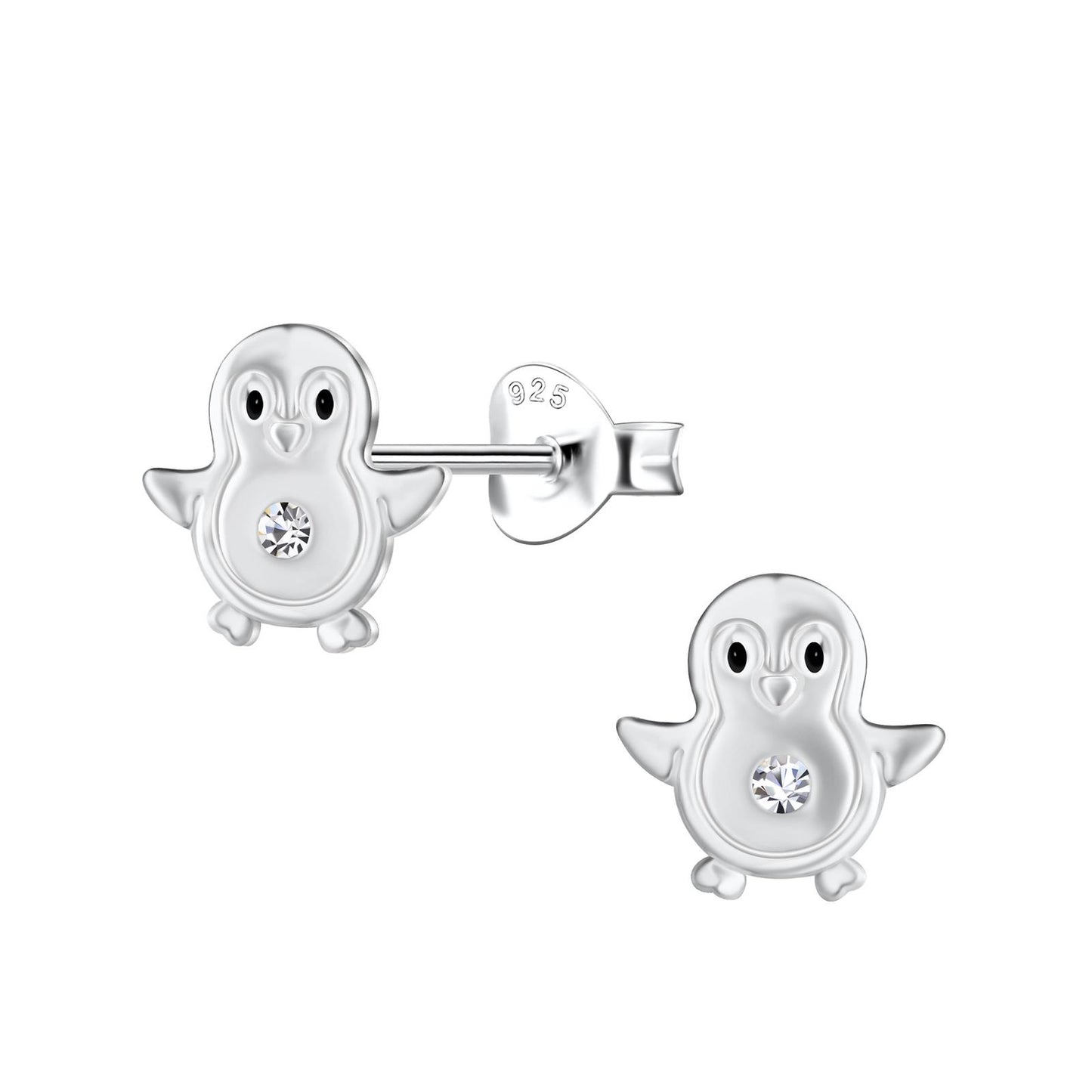 Kinder Ohrringe Pinguin aus 925 Silber