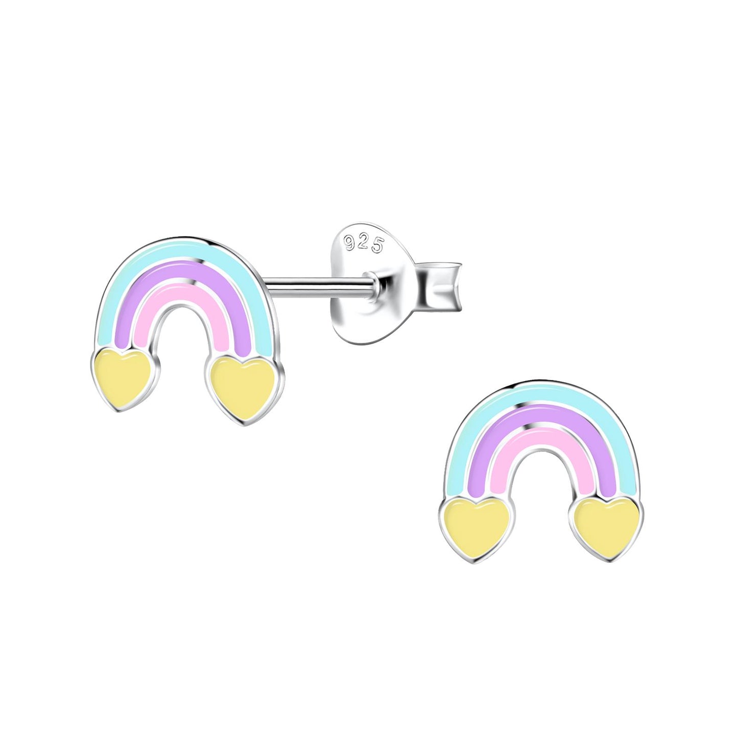 Kinder Ohrringe Regenbogen aus 925 Silber