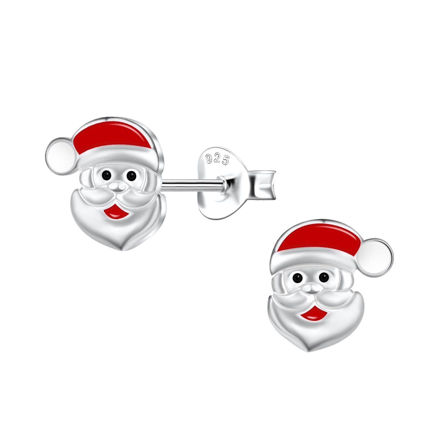 Kinder Ohrringe Weihnachtsmann aus 925 Silber
