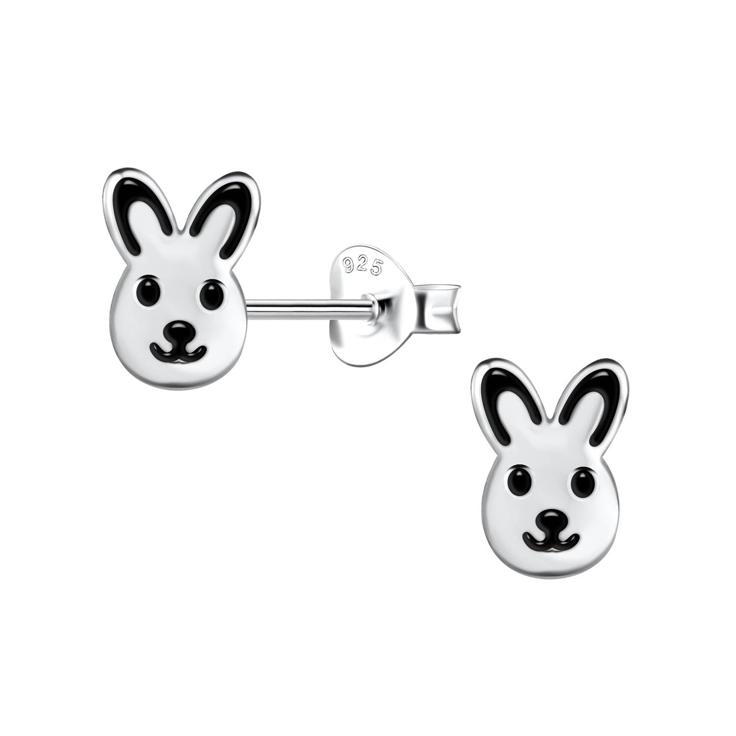 Children's rabbit earrings made of 925 silver