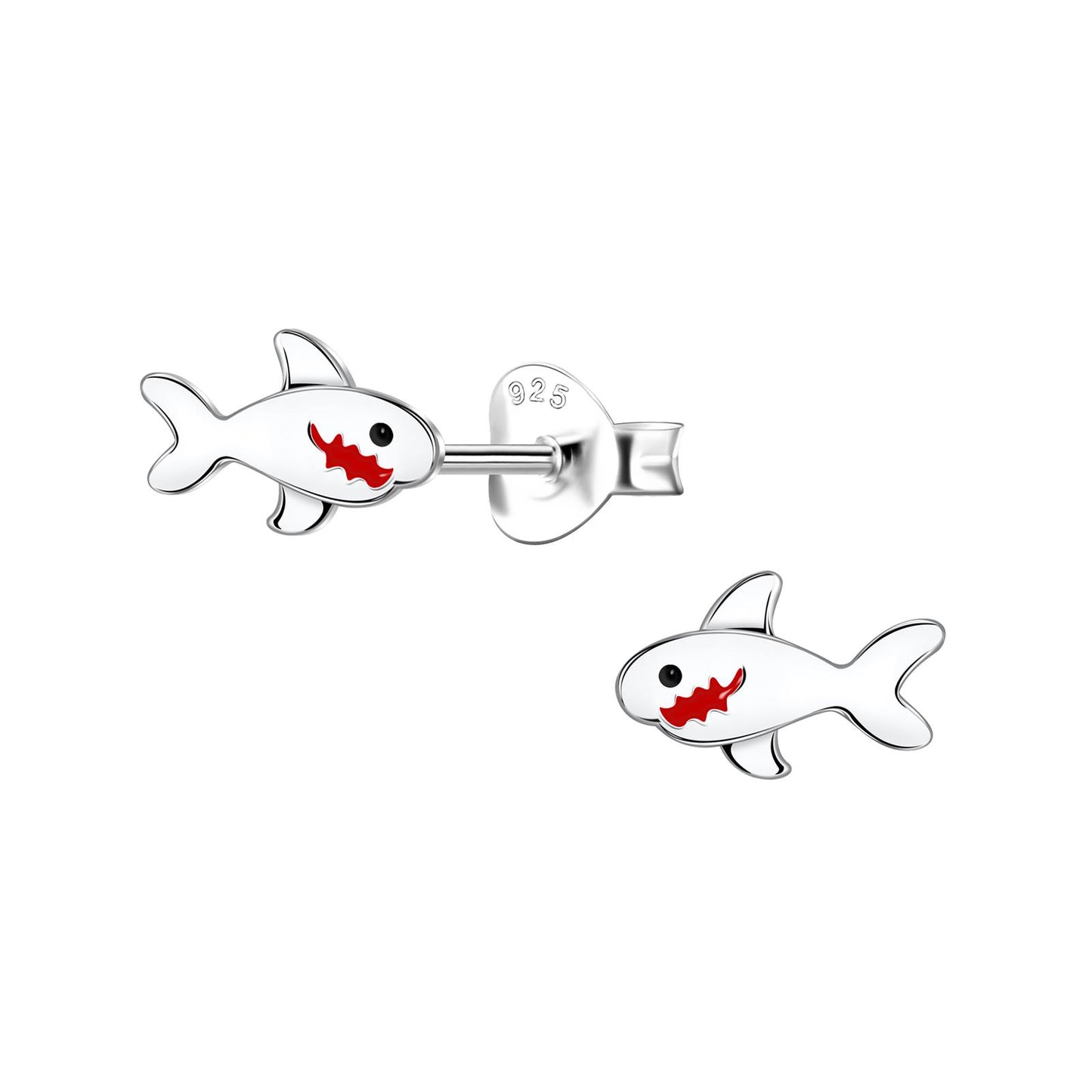 Kinder Ohrringe Haifisch aus 925 Silber