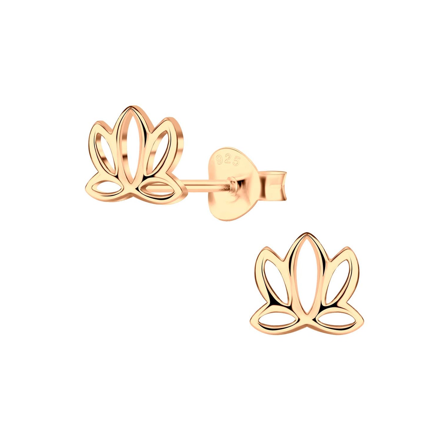 Mädchen Ohrringe Lotusblume aus 925 Silber