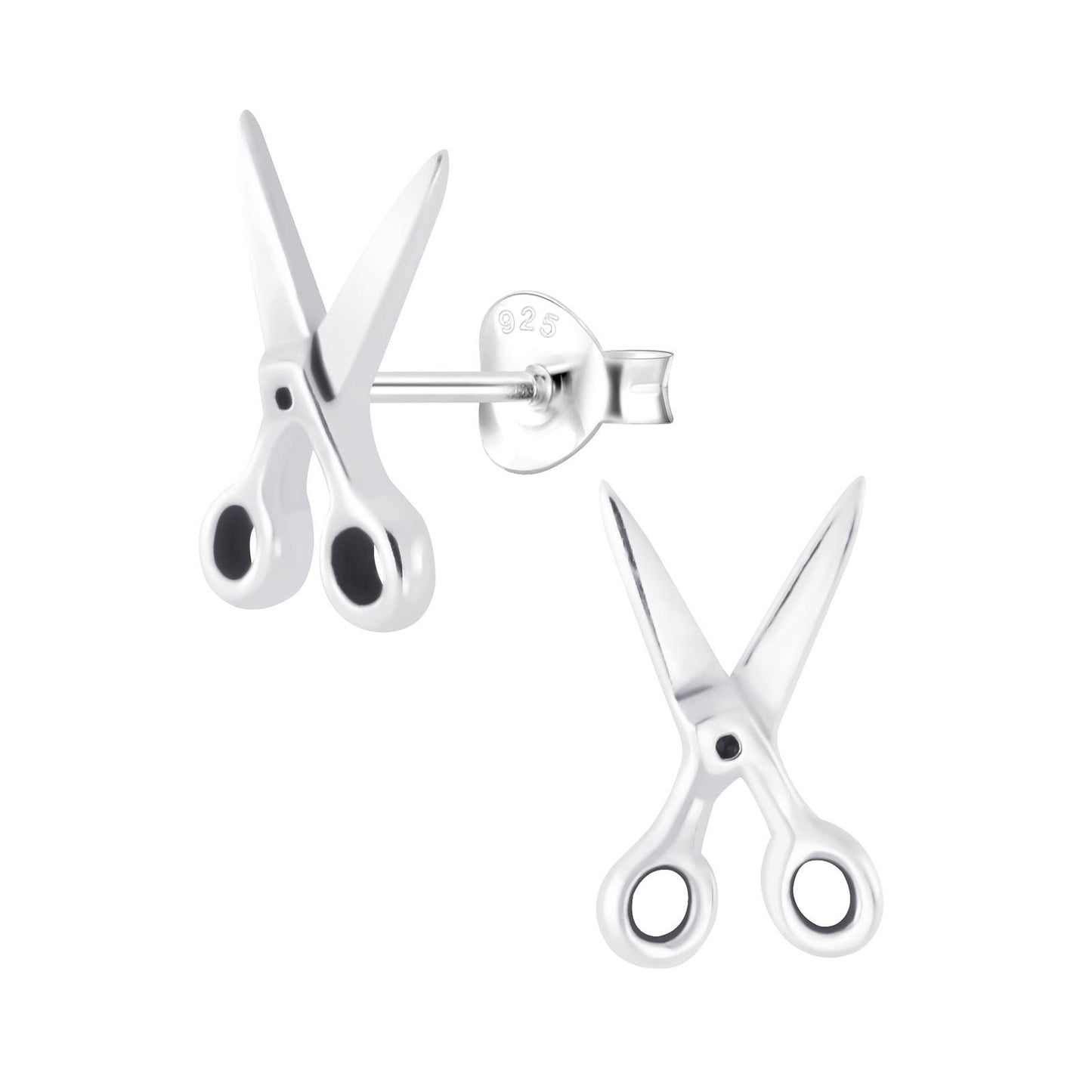 Children's earrings scissors made of 925 silver