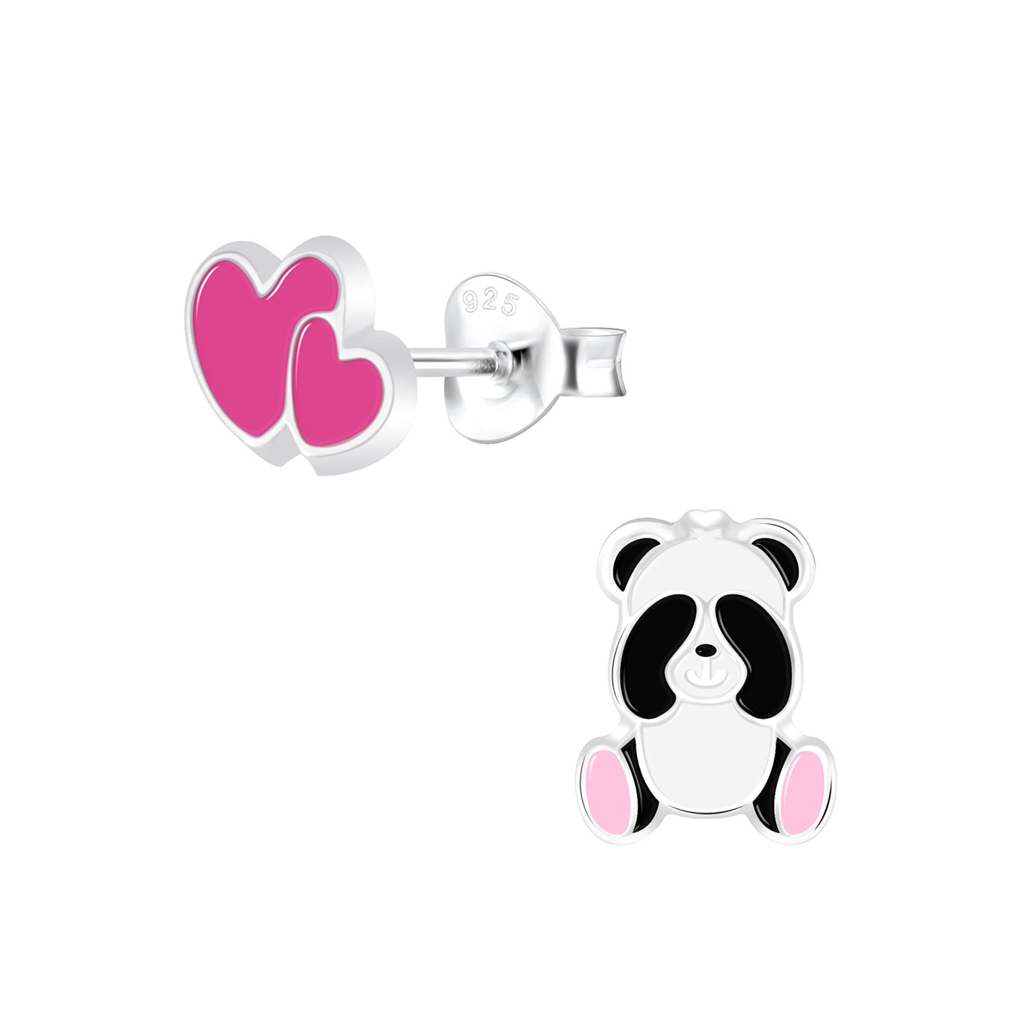 Kinder Ohrringe Pandaliebhaber aus 925 Silber