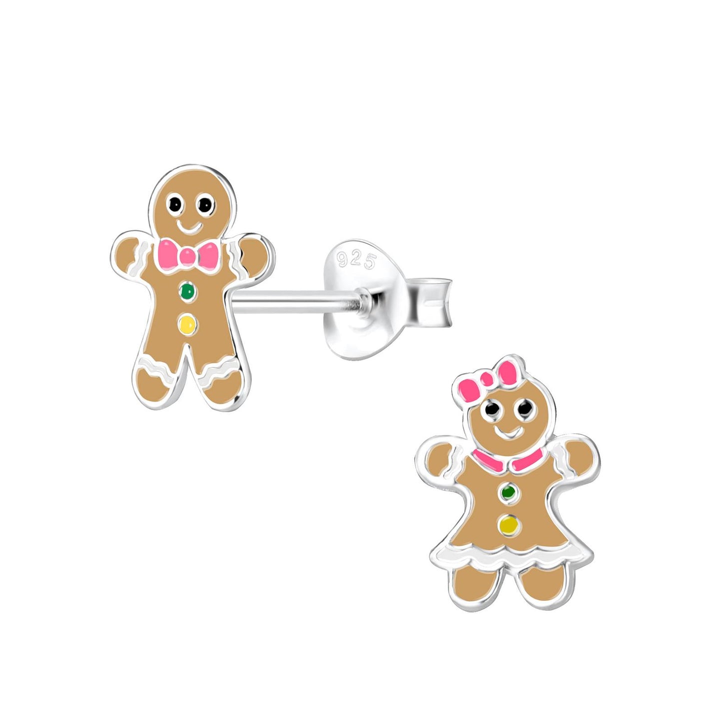 Kinder Ohrringe Lebkuchen aus 925 Silber