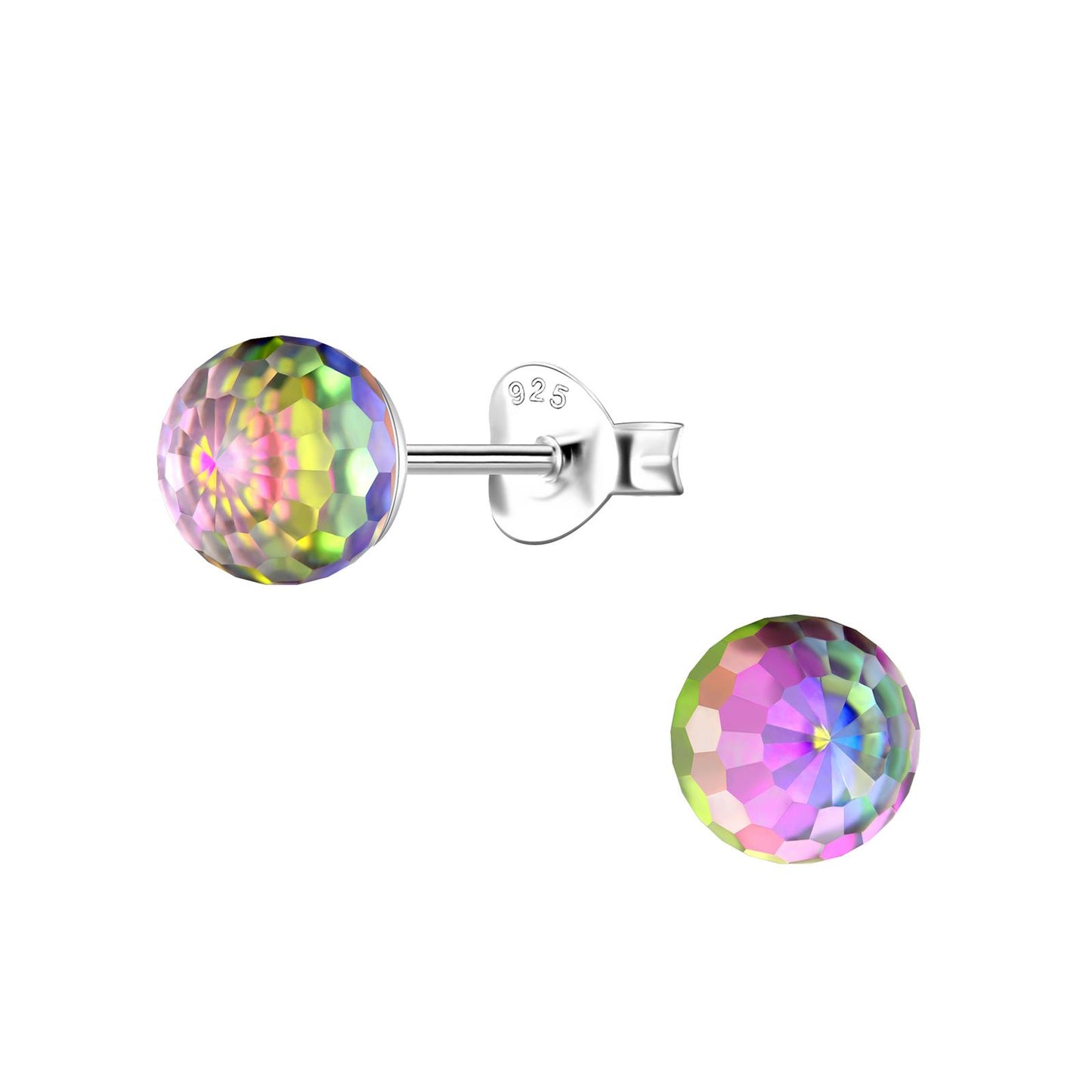 Kinder Ohrringe 6mm Disco Ball aus 925 Silber