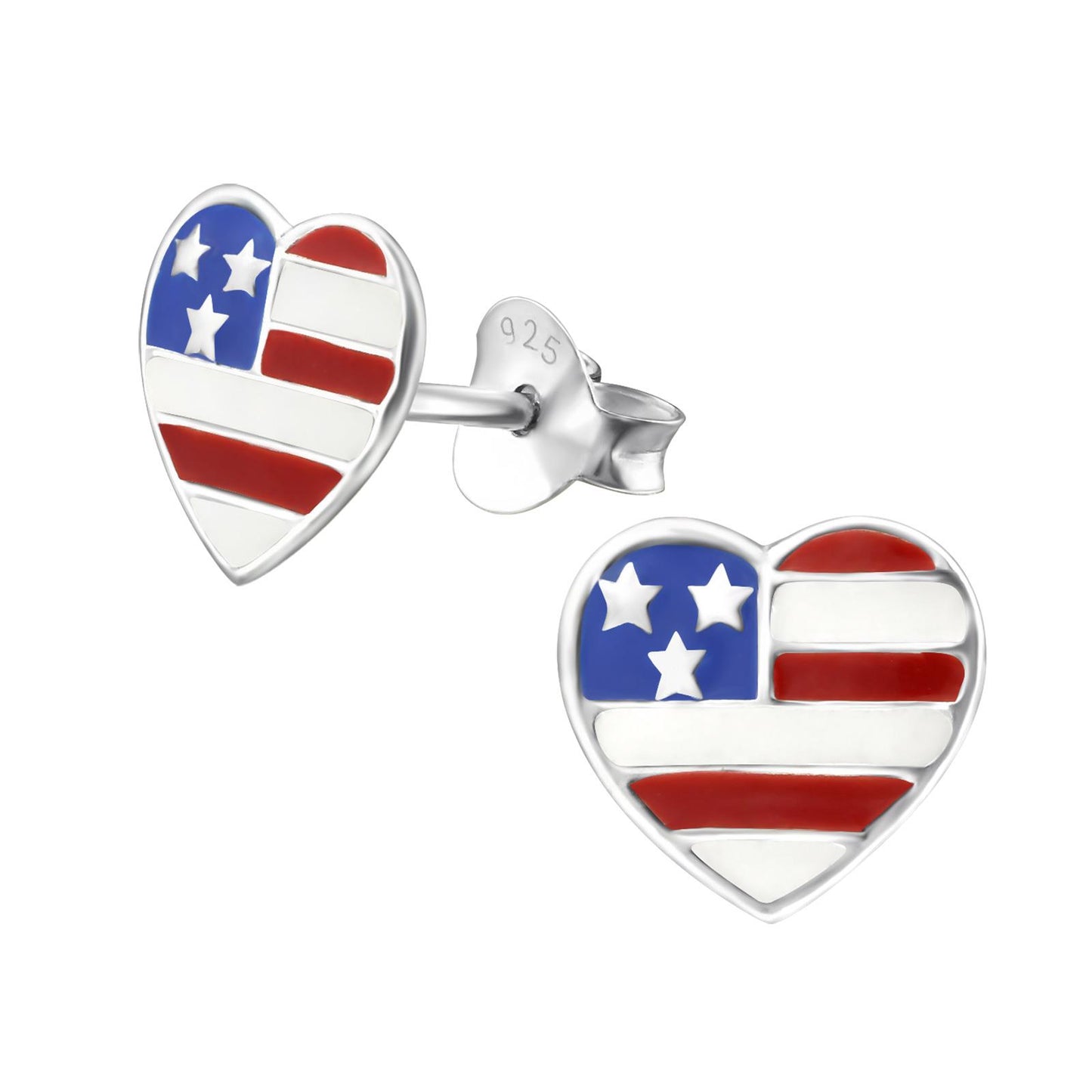 Kinder Ohrringe Usa aus 925 Silber