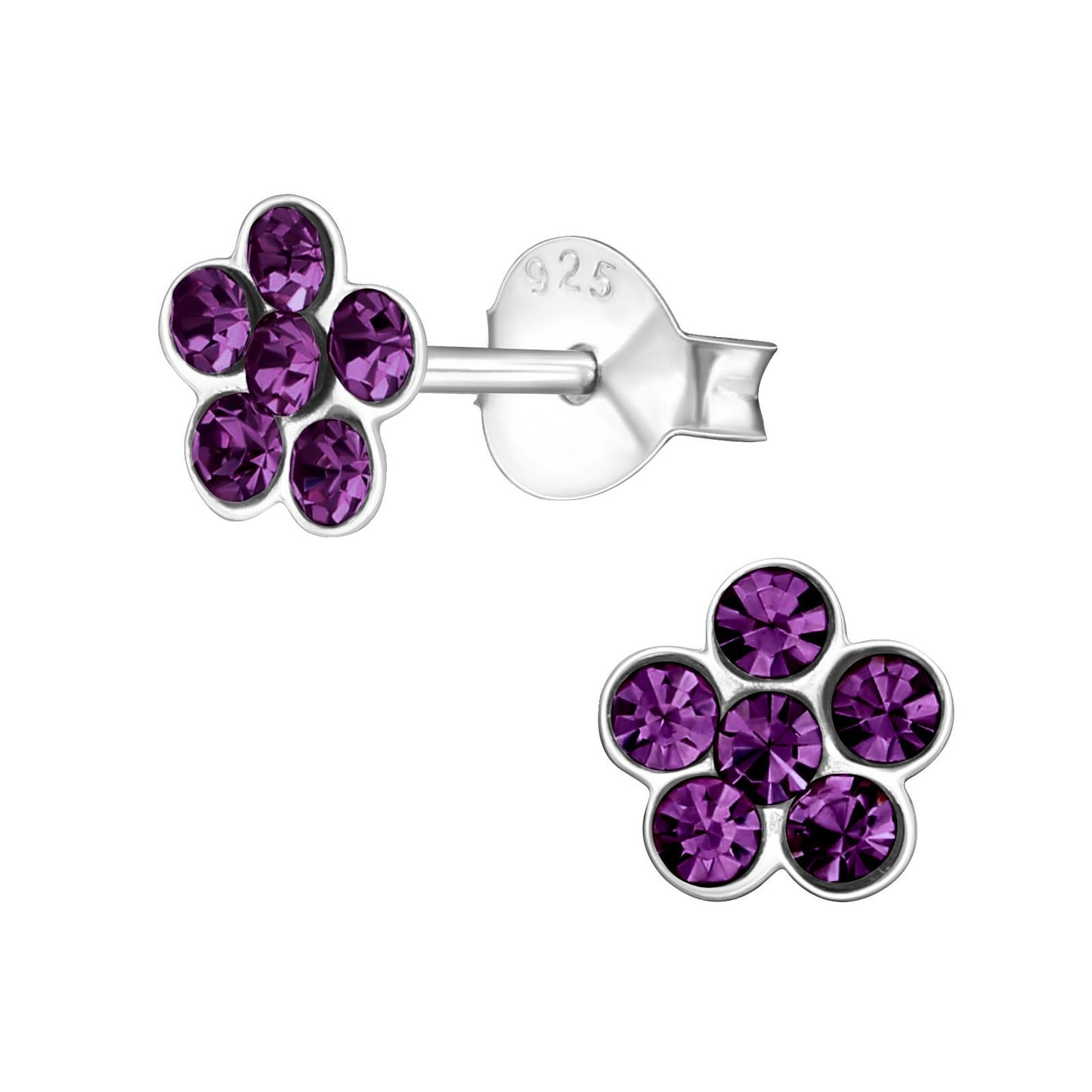 Mädchen Ohrringe Blume aus 925 Silber