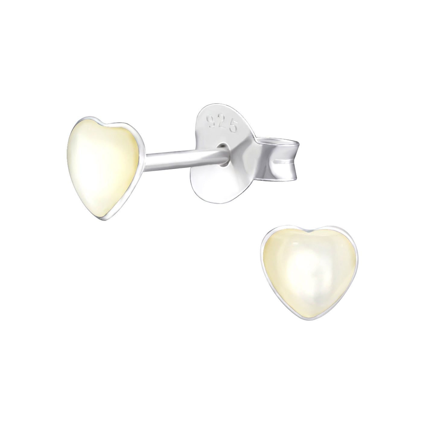 Mädchen Ohrringe Herz aus 925 Silber