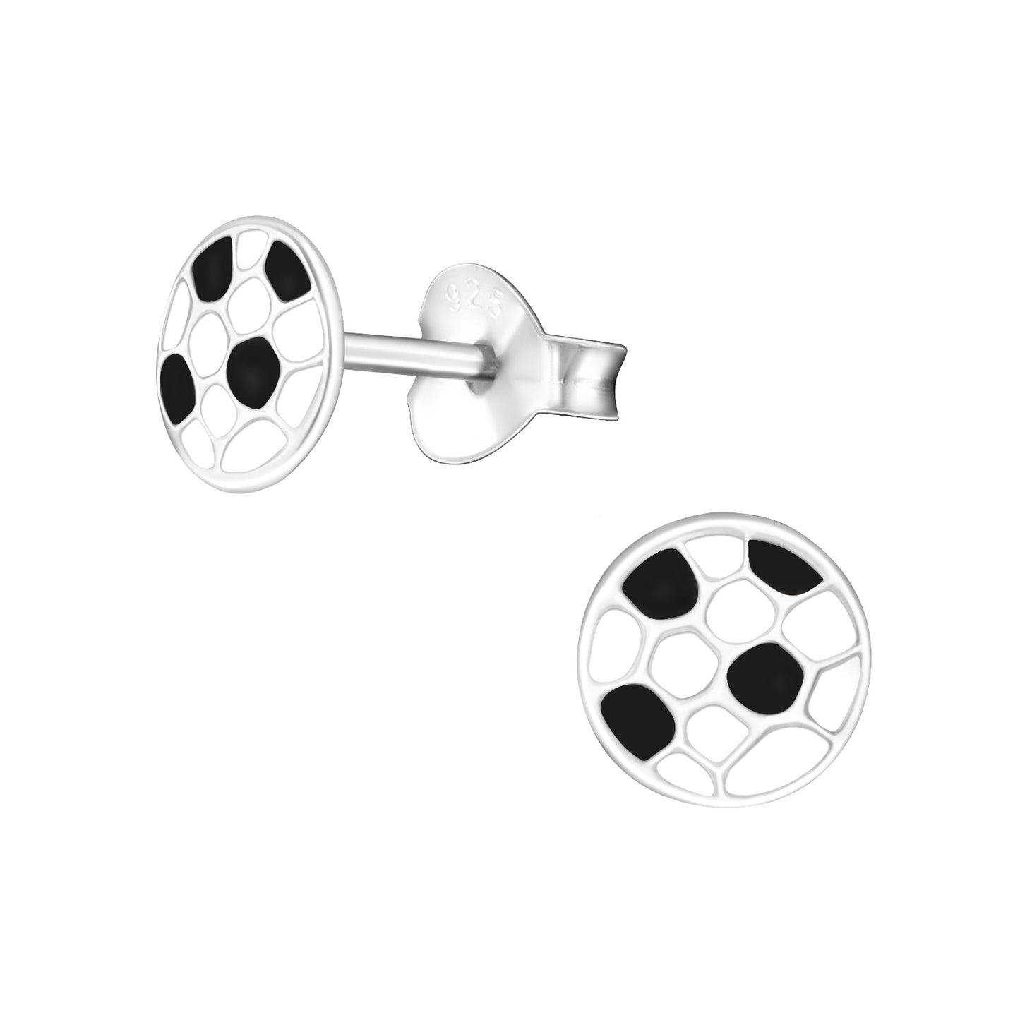 Jungen Ohrringe Fußball aus 925 Silber
