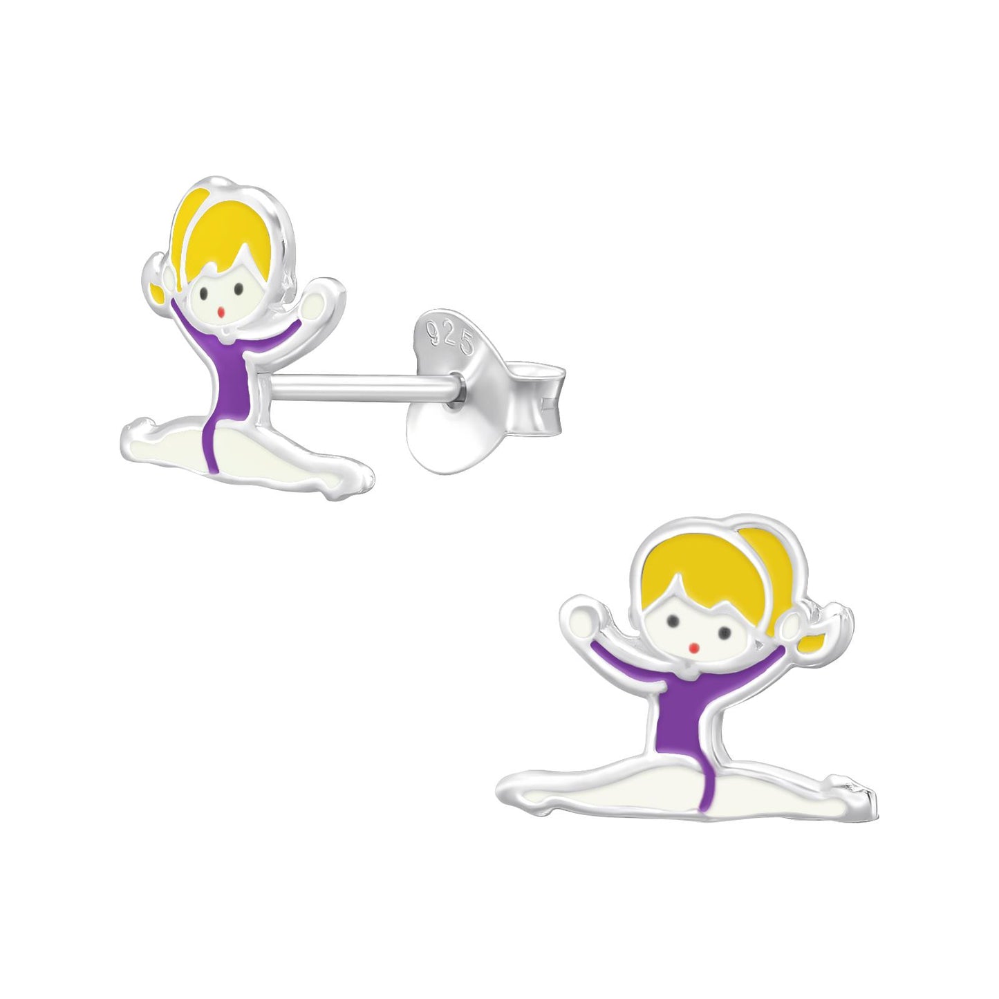 Kinder Ohrringe Turnerin aus 925 Silber