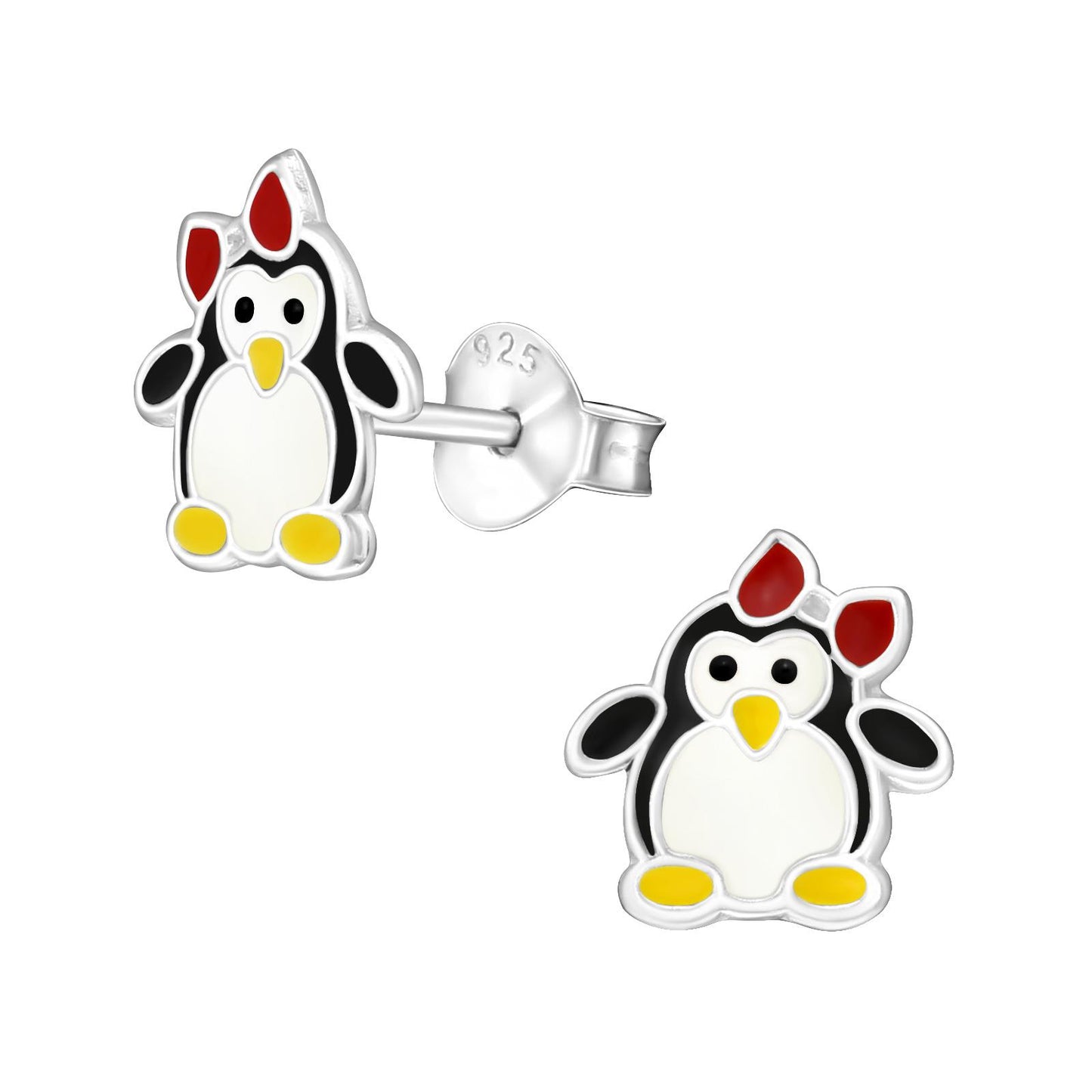 Kinder Ohrringe Pinguin aus 925 Silber