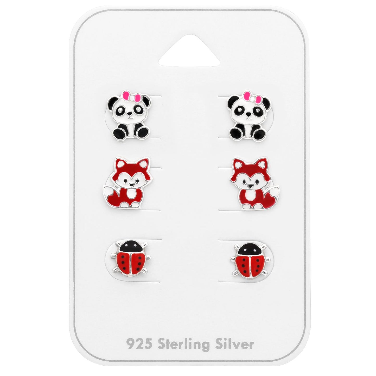 Kindersieradenset met pandamotief in 925 sterling zilver