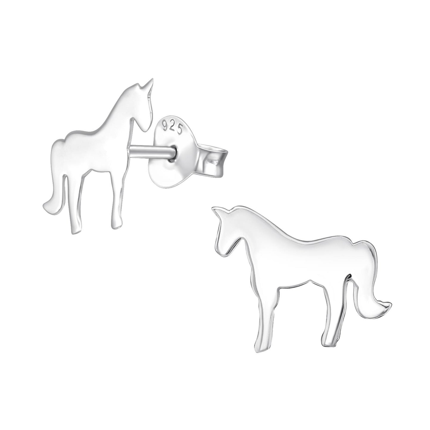 Mädchen Ohrringe Einhorn aus 925 Silber