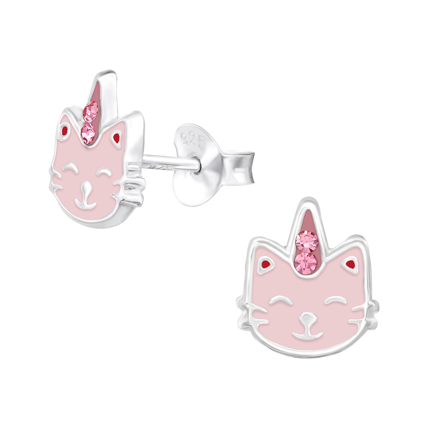 Kinder Ohrringe Caticorn aus 925 Silber