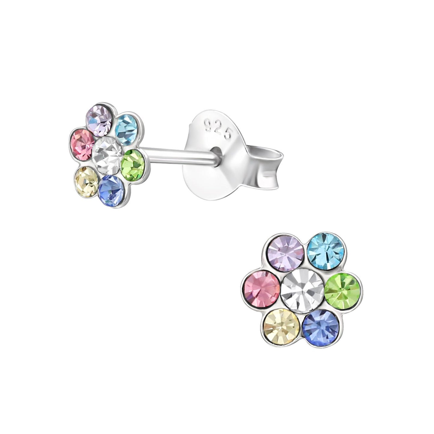 Mädchen Ohrringe Blume aus 925 Silber