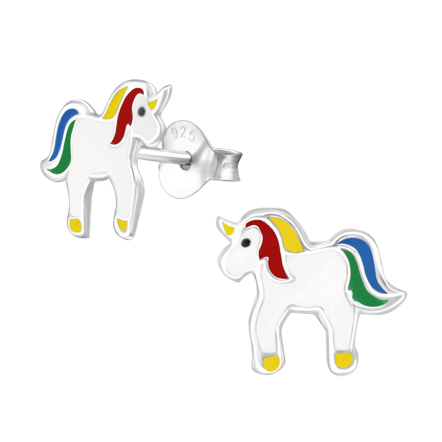 Mädchen Ohrringe Einhorn aus 925 Silber