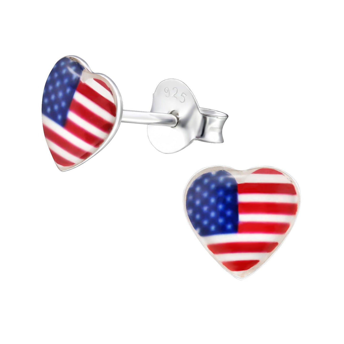 Kinder Ohrringe Usa aus 925 Silber