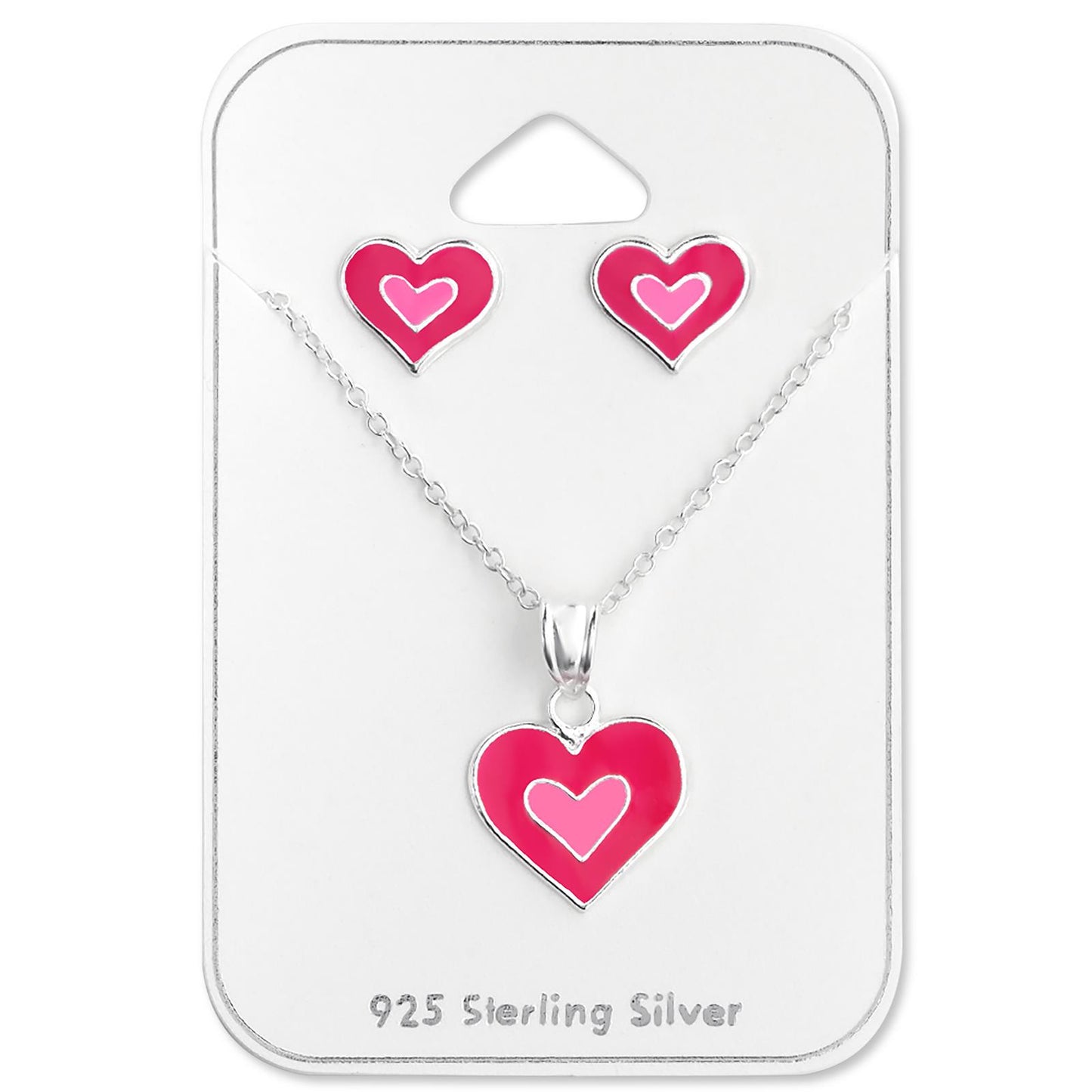 Kinder Schmuckset Herz aus 925 Silber