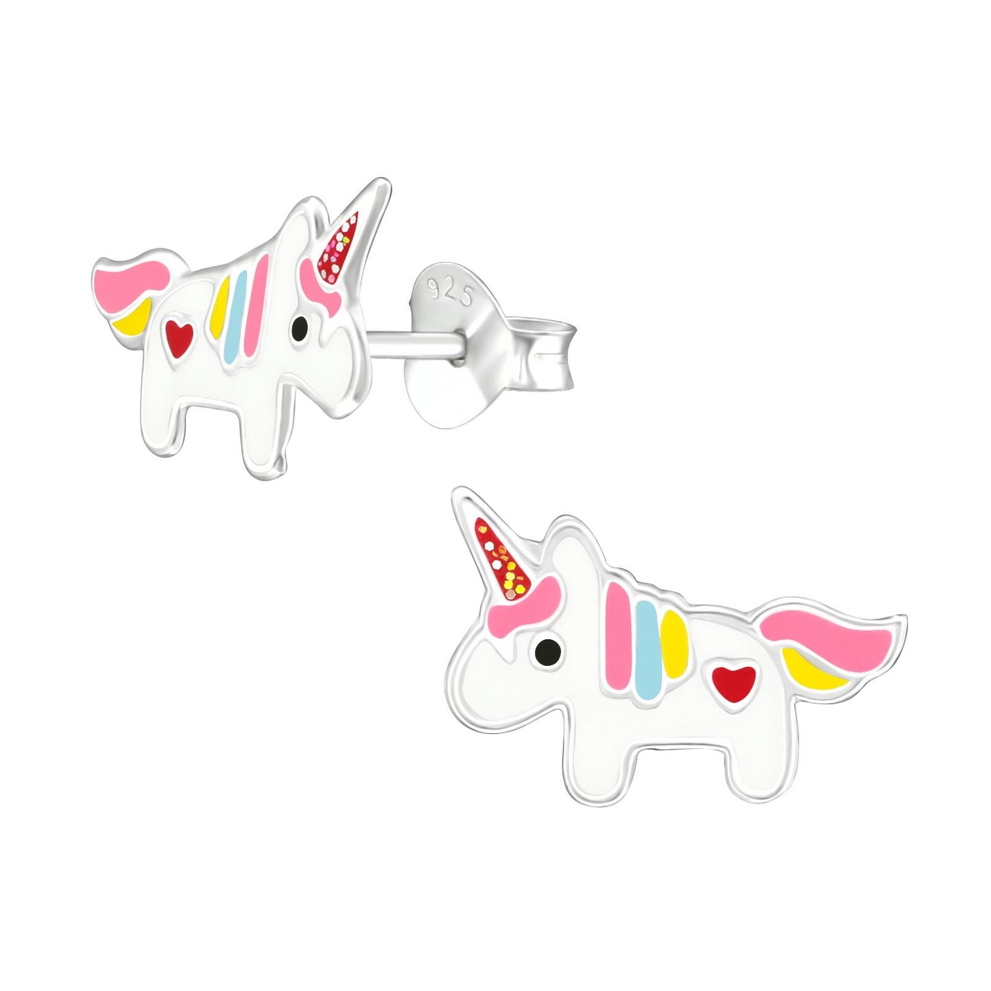 Mädchen Ohrringe Einhorn aus 925 Silber