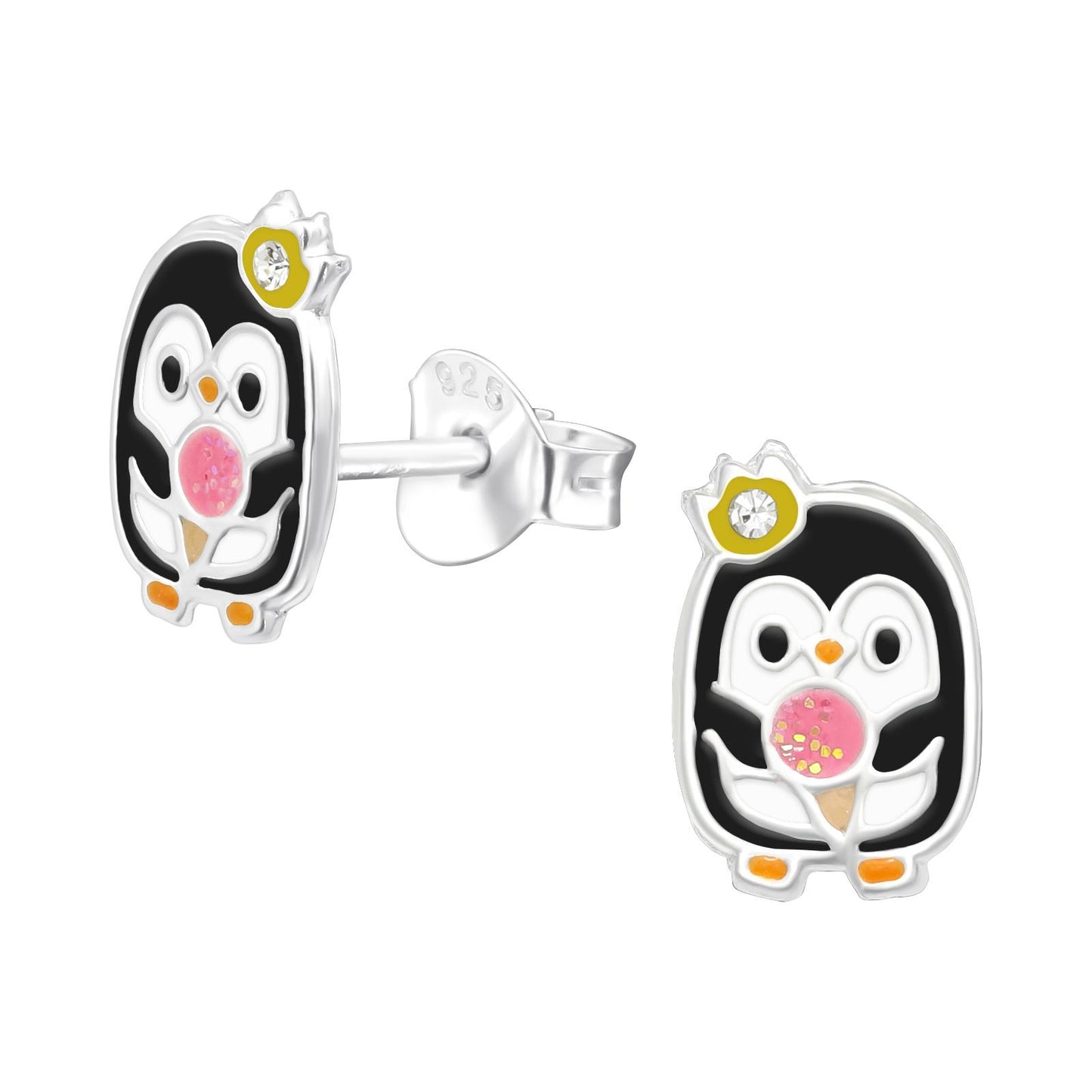Kinder Ohrringe Pinguin aus 925 Silber