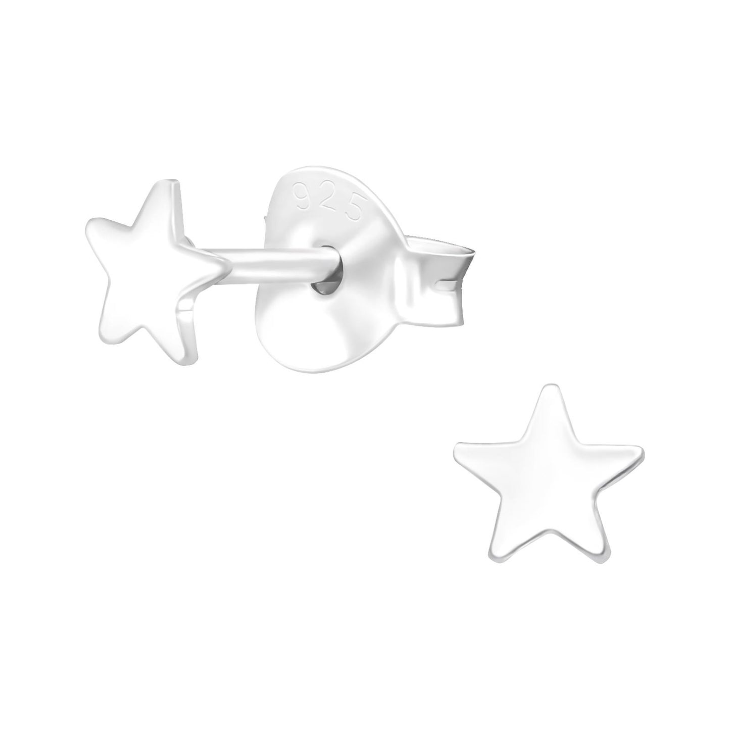 Mädchen Ohrringe Stern aus 925 Silber