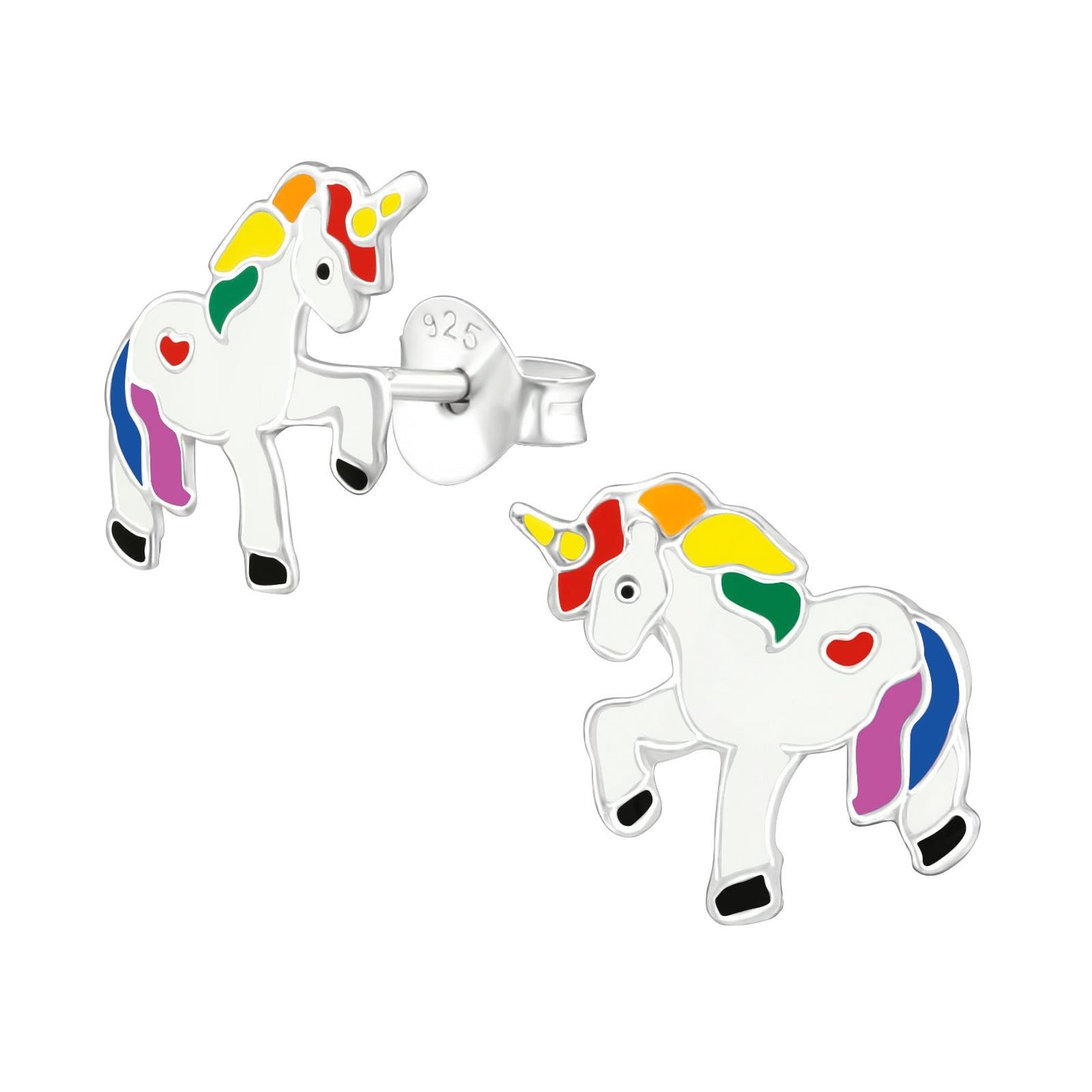Mädchen Ohrringe Einhorn aus 925 Silber