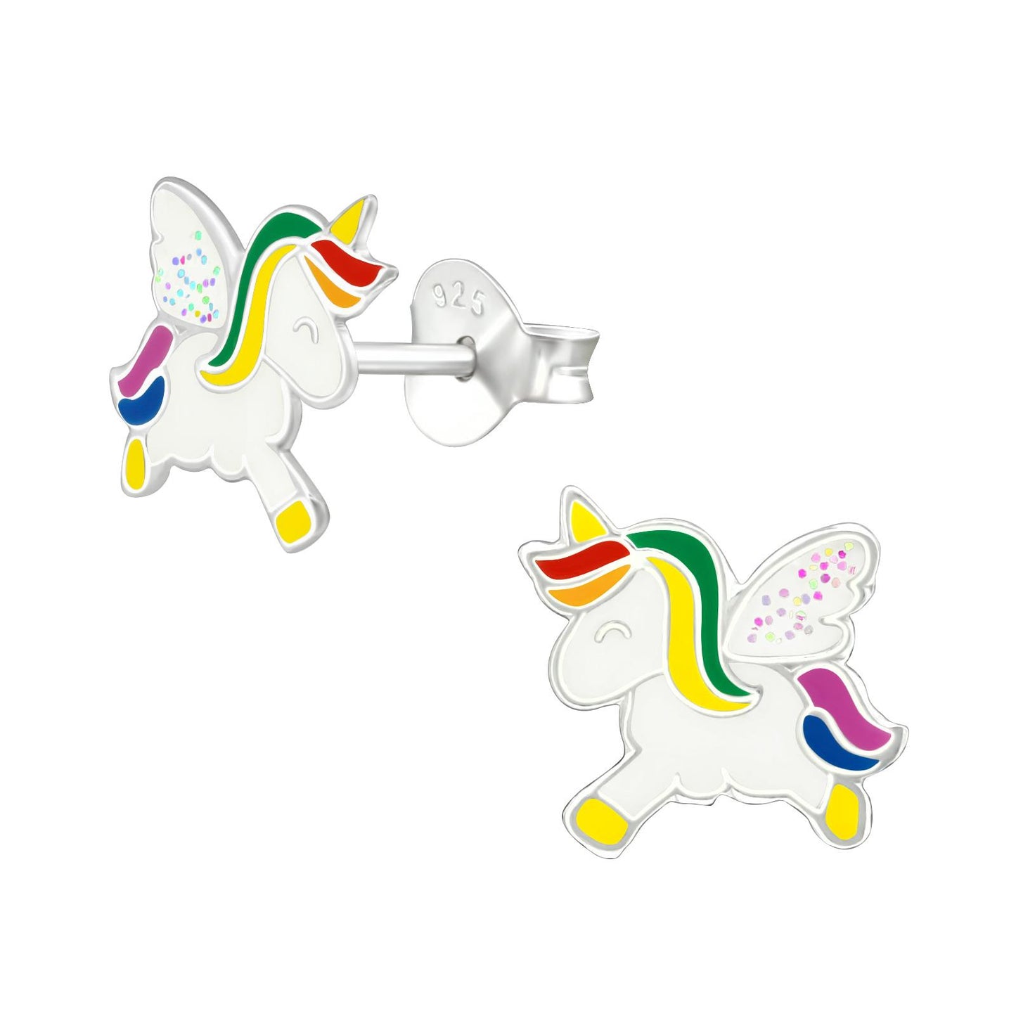 Mädchen Ohrringe Einhorn aus 925 Silber
