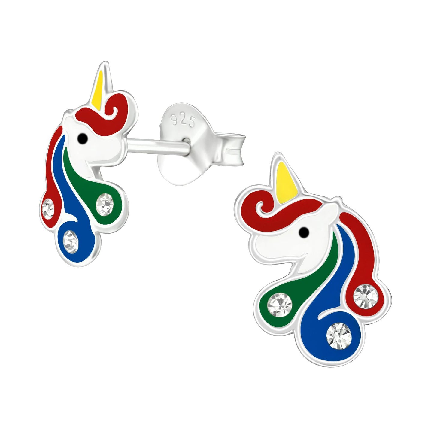 Mädchen Ohrringe Einhorn aus 925 Silber