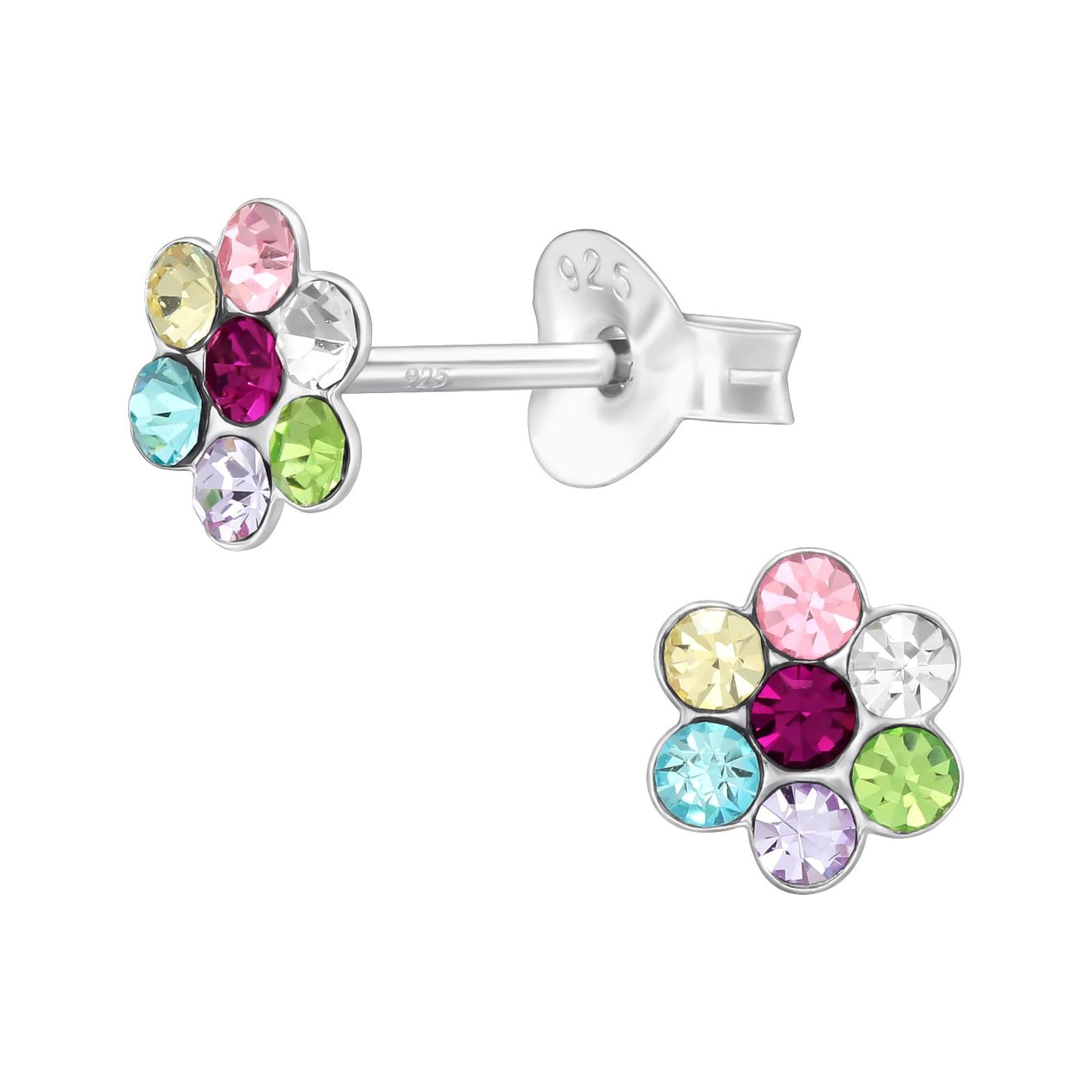 Mädchen Ohrringe Blume aus 925 Silber