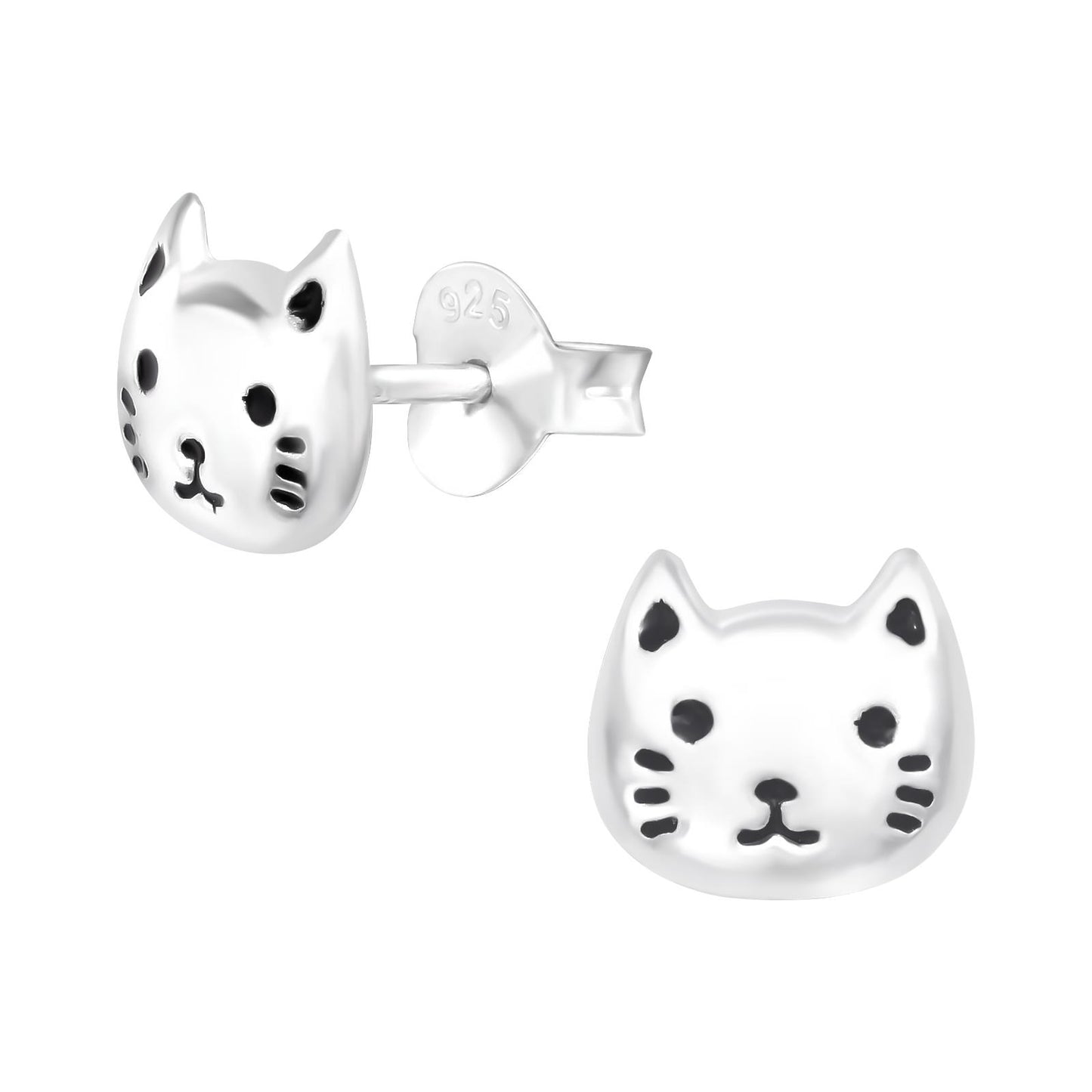 Mädchen Ohrringe Katze aus 925 Silber
