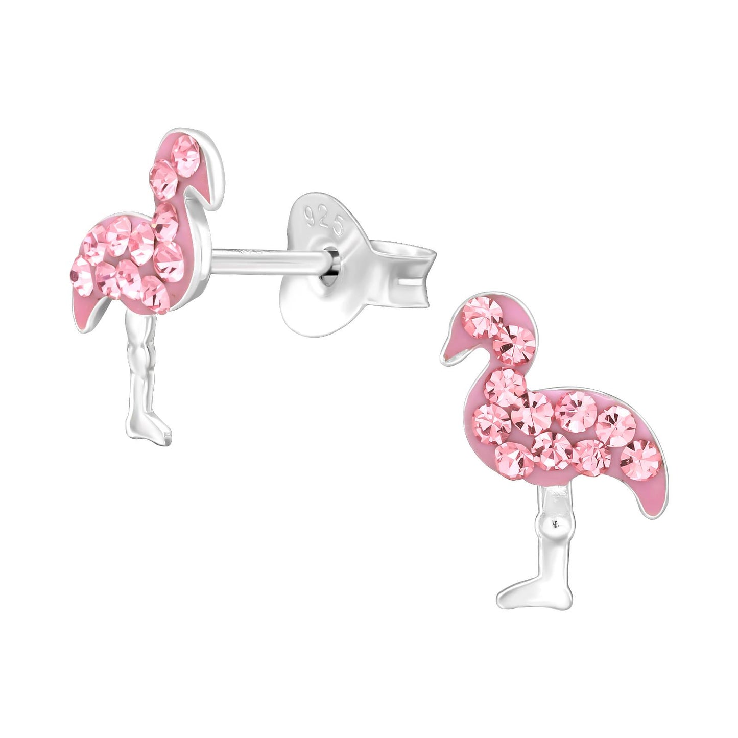 Kinder Ohrringe Flamingo aus 925 Silber