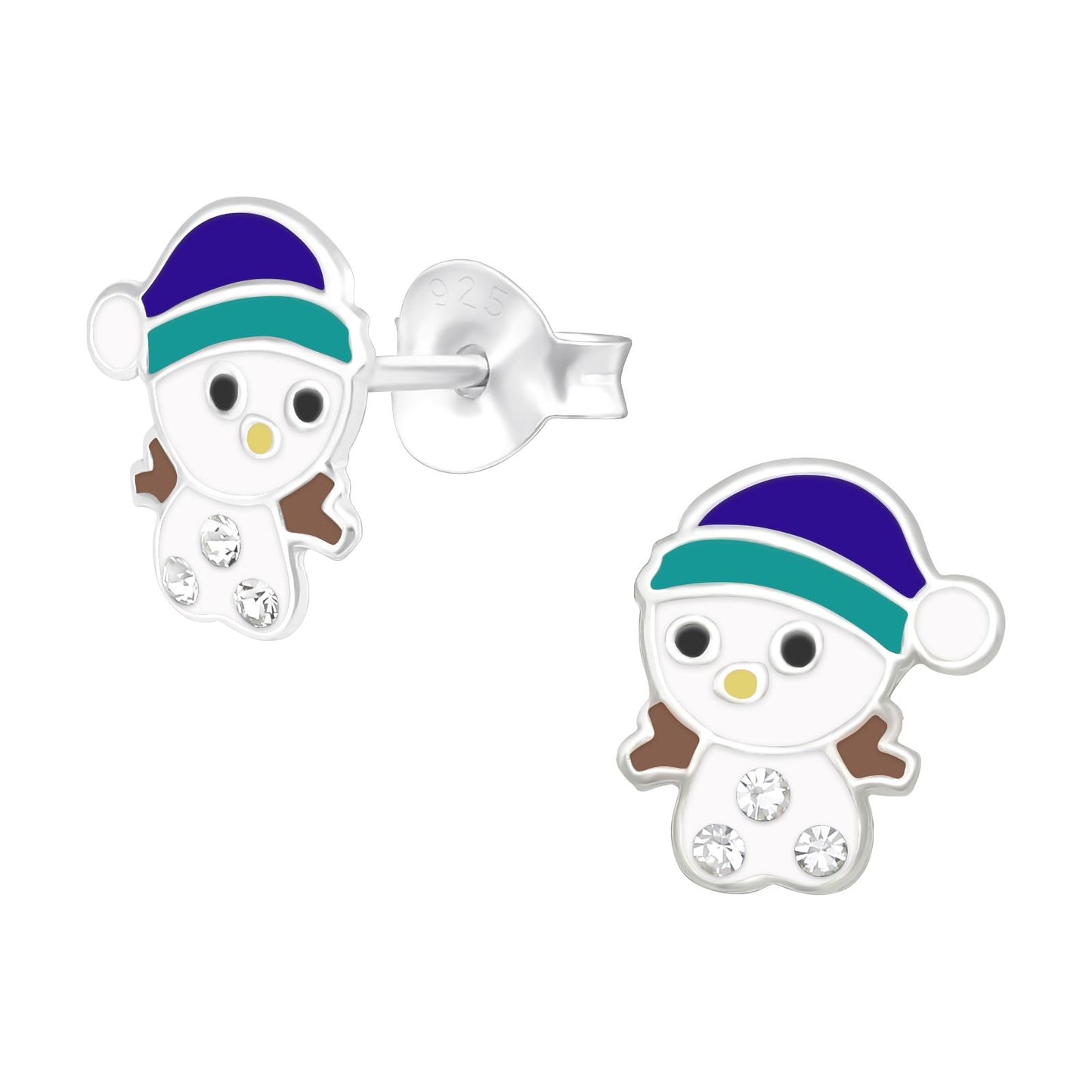 Kinder Ohrringe Schneemann aus 925 Silber