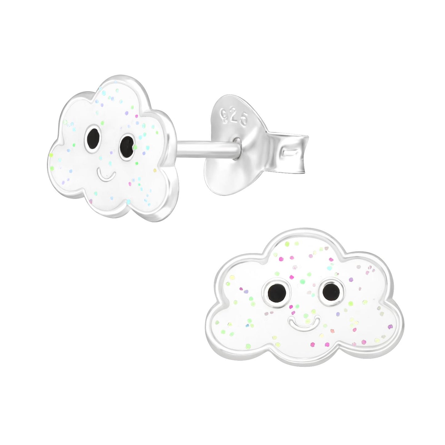 Children's Cloud Earrings made of 925 Silver