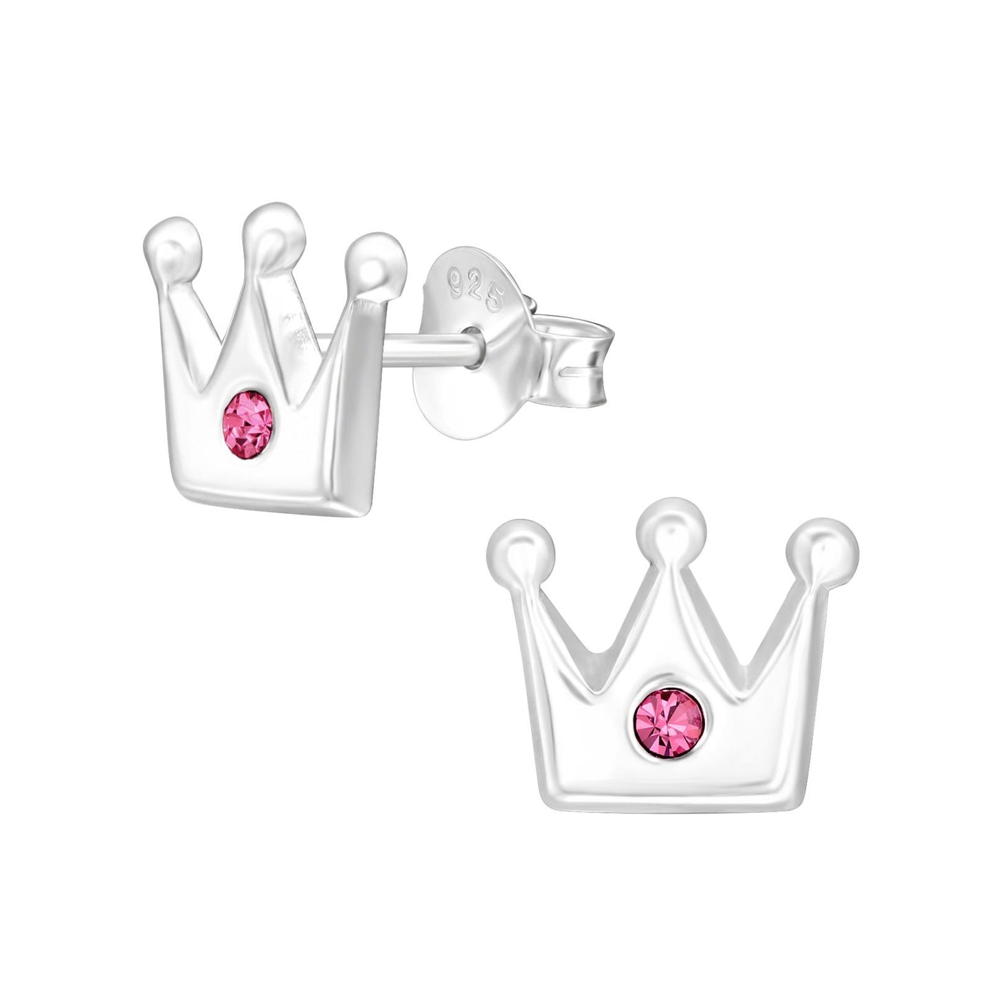 Kinder Ohrringe Krone aus 925 Silber