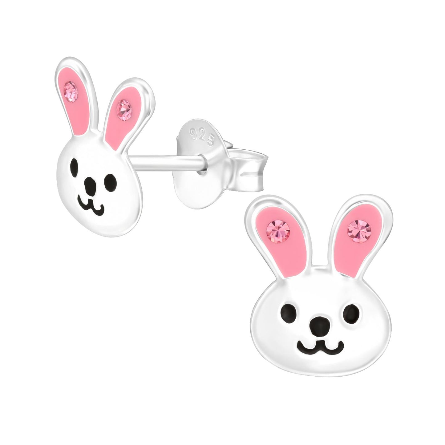 Girls' rabbit earrings made of 925 silver