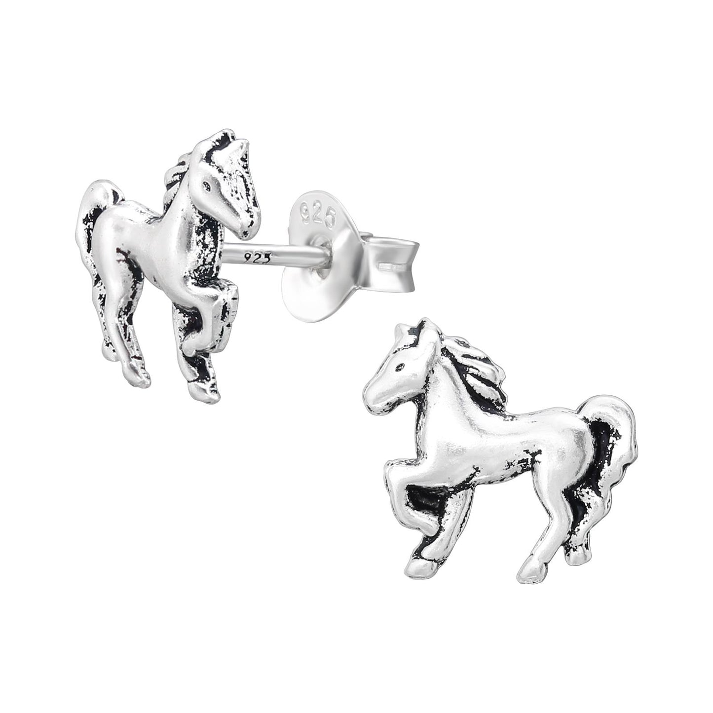 Girls' horse earrings made of 925 silver