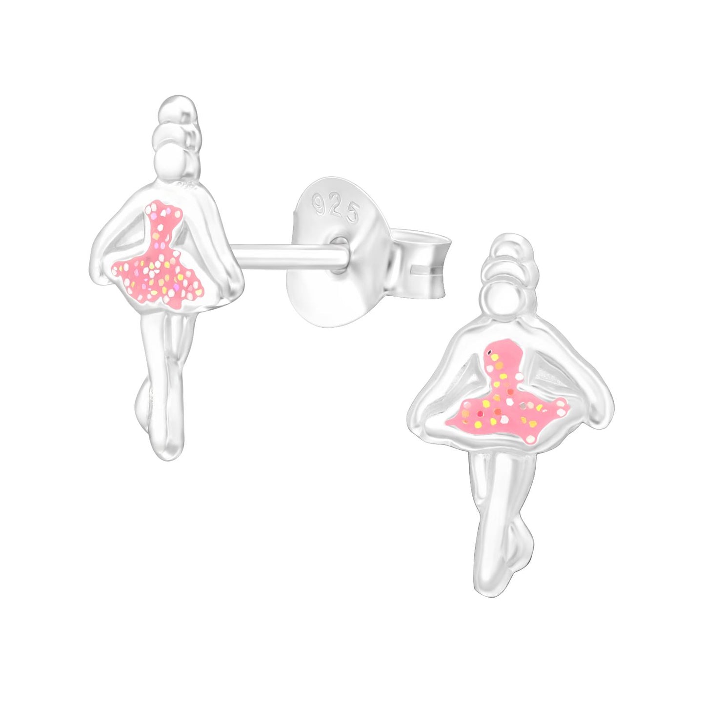Children's ballerina earrings made of 925 silver