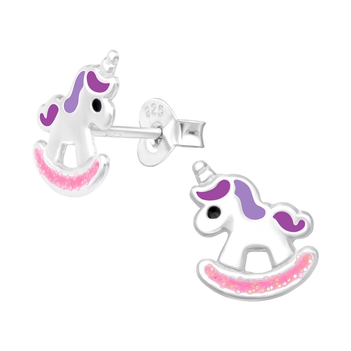 Mädchen Ohrringe Einhorn aus 925 Silber