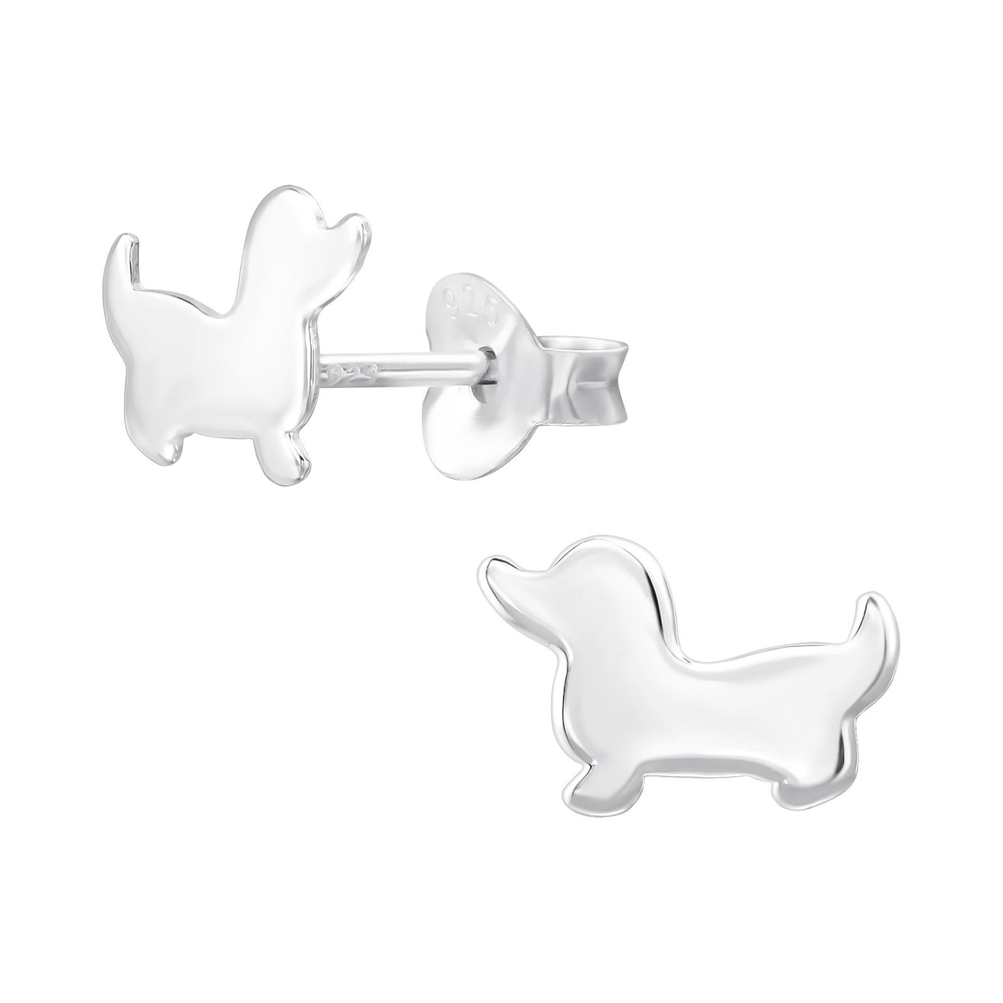 Kinder Ohrringe Dackel aus 925 Silber