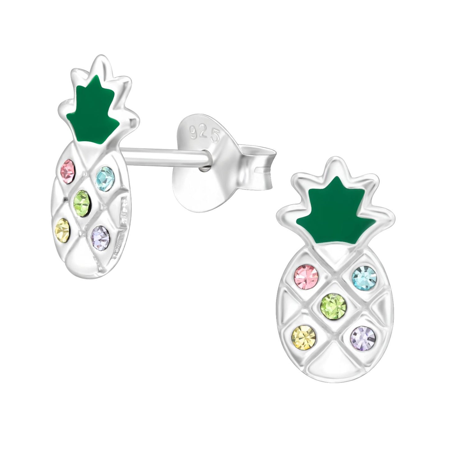 Kinder Ohrringe Ananas aus 925 Silber