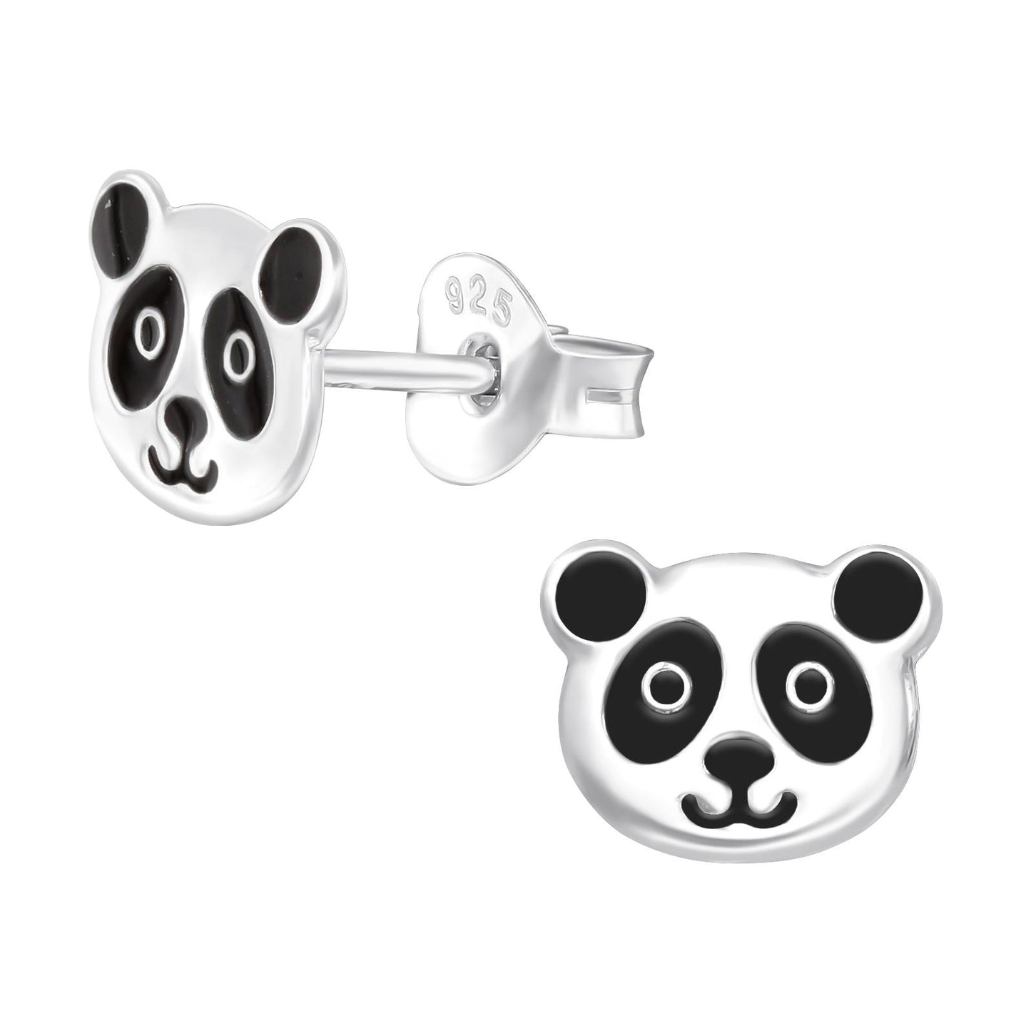 Kinder Ohrringe Panda aus 925 Silber