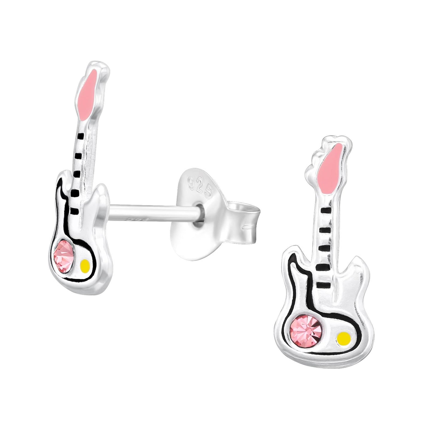 Kinder Ohrringe Gitarre aus 925 Silber