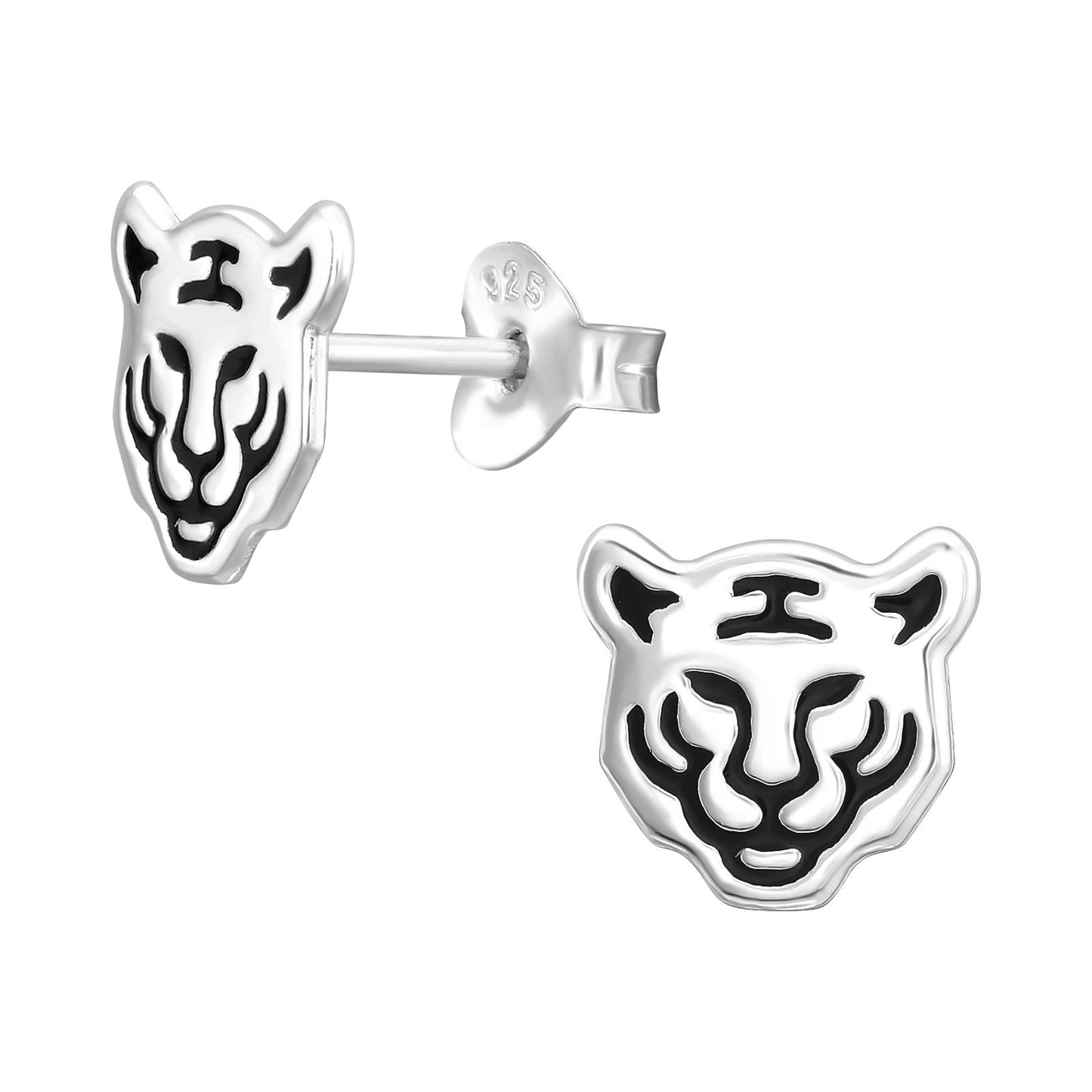 Kinder Ohrringe Tiger aus 925 Silber