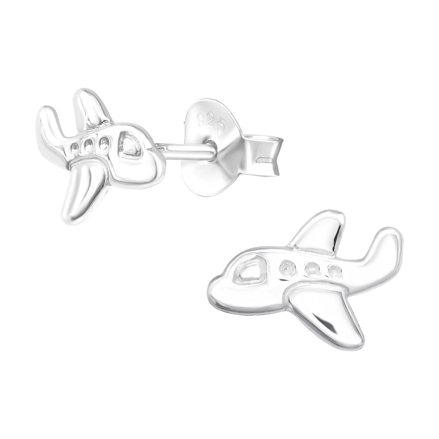 Jungen Ohrringe Flugzeug aus 925 Silber