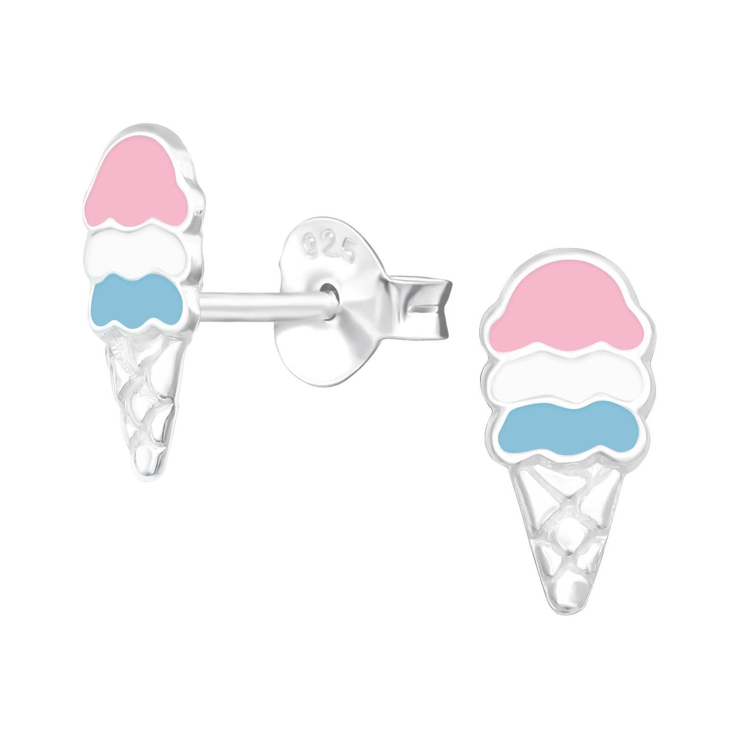Kinder Ohrringe Eiscreme aus 925 Silber