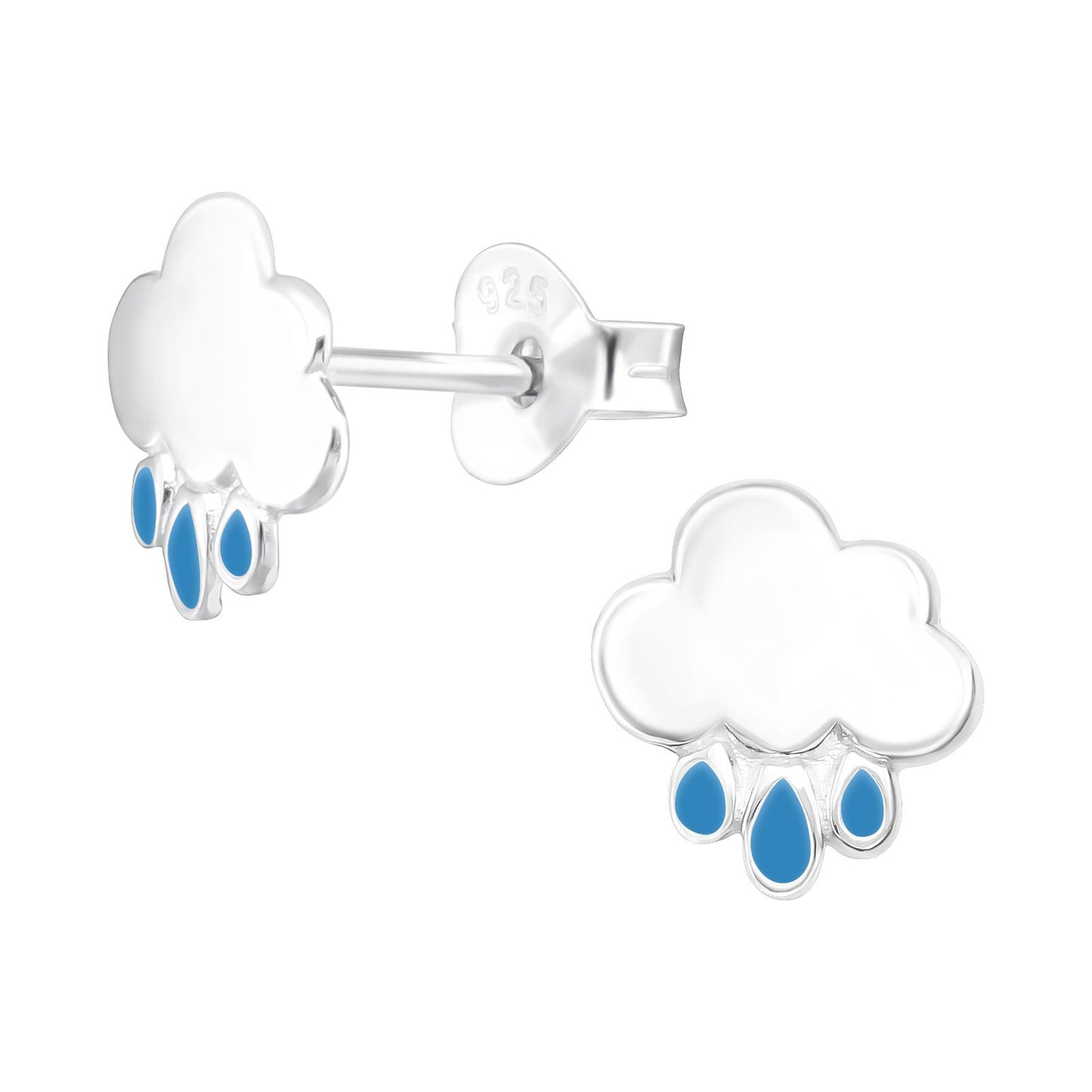 Children's Cloud Earrings made of 925 Silver